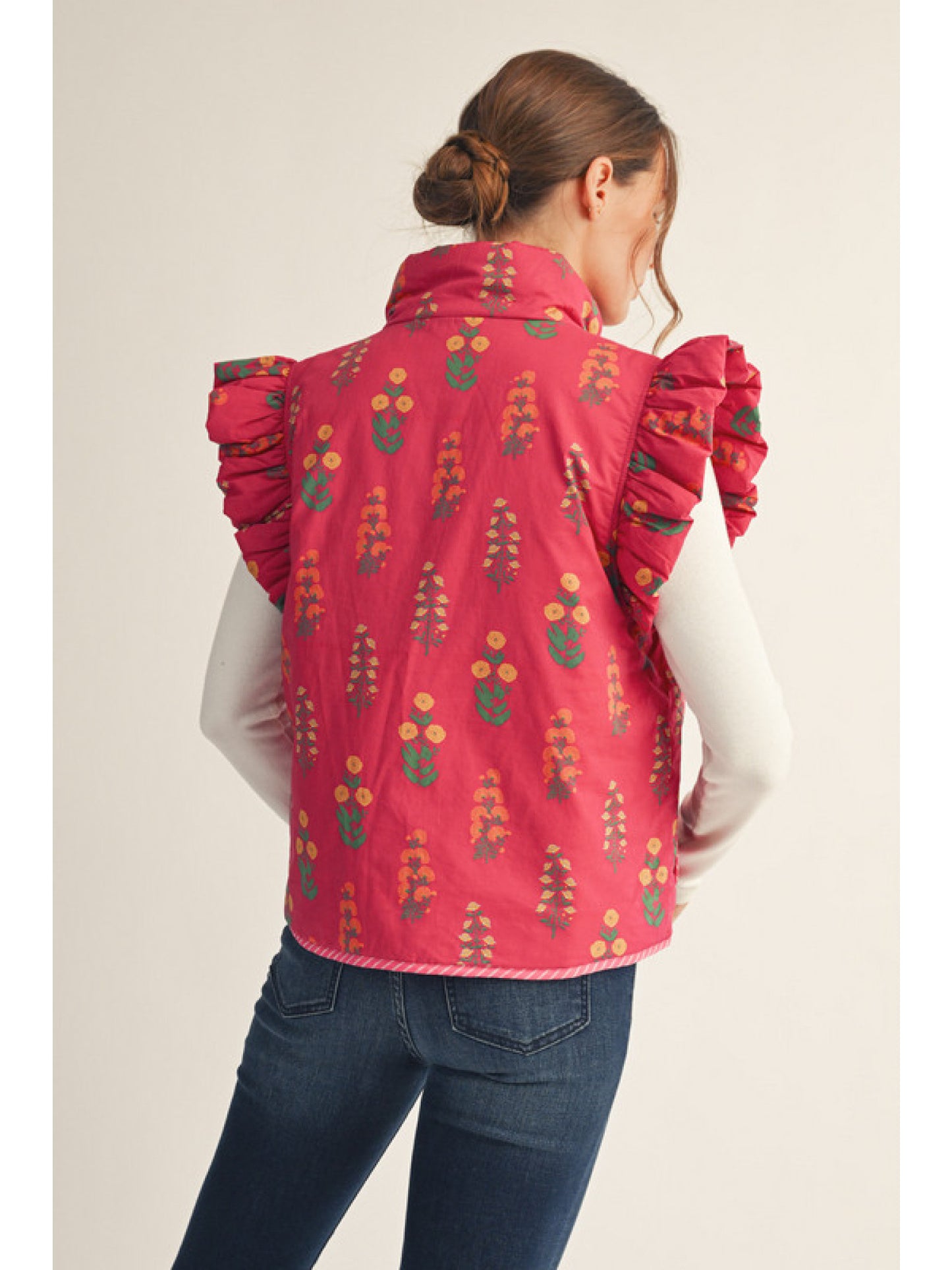 becca floral vest