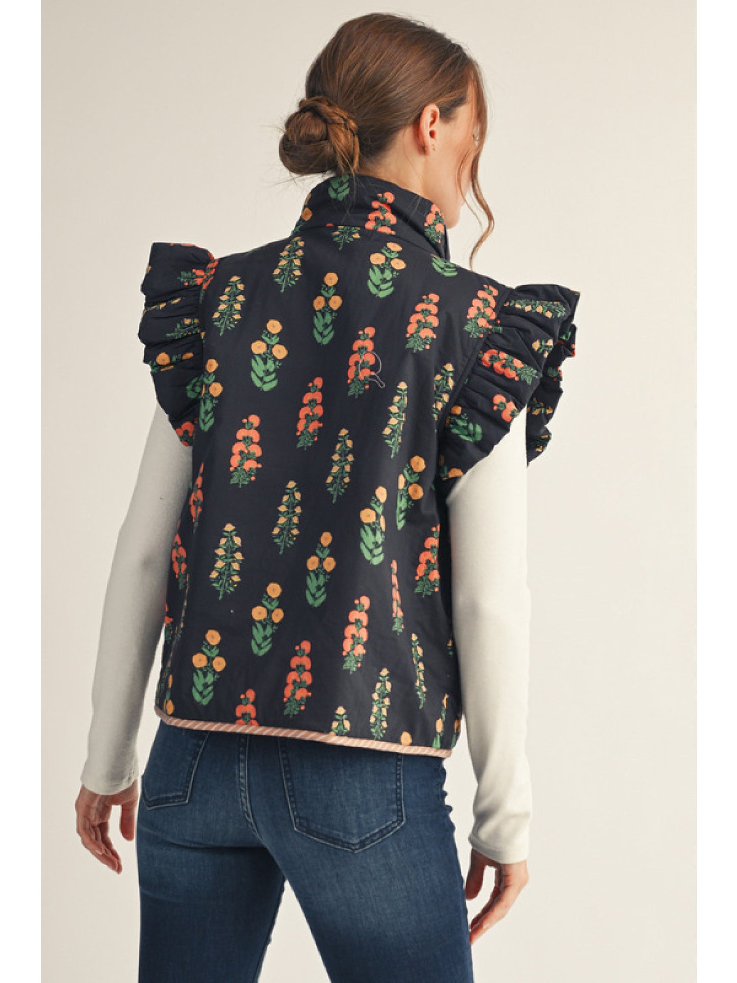 becca floral vest