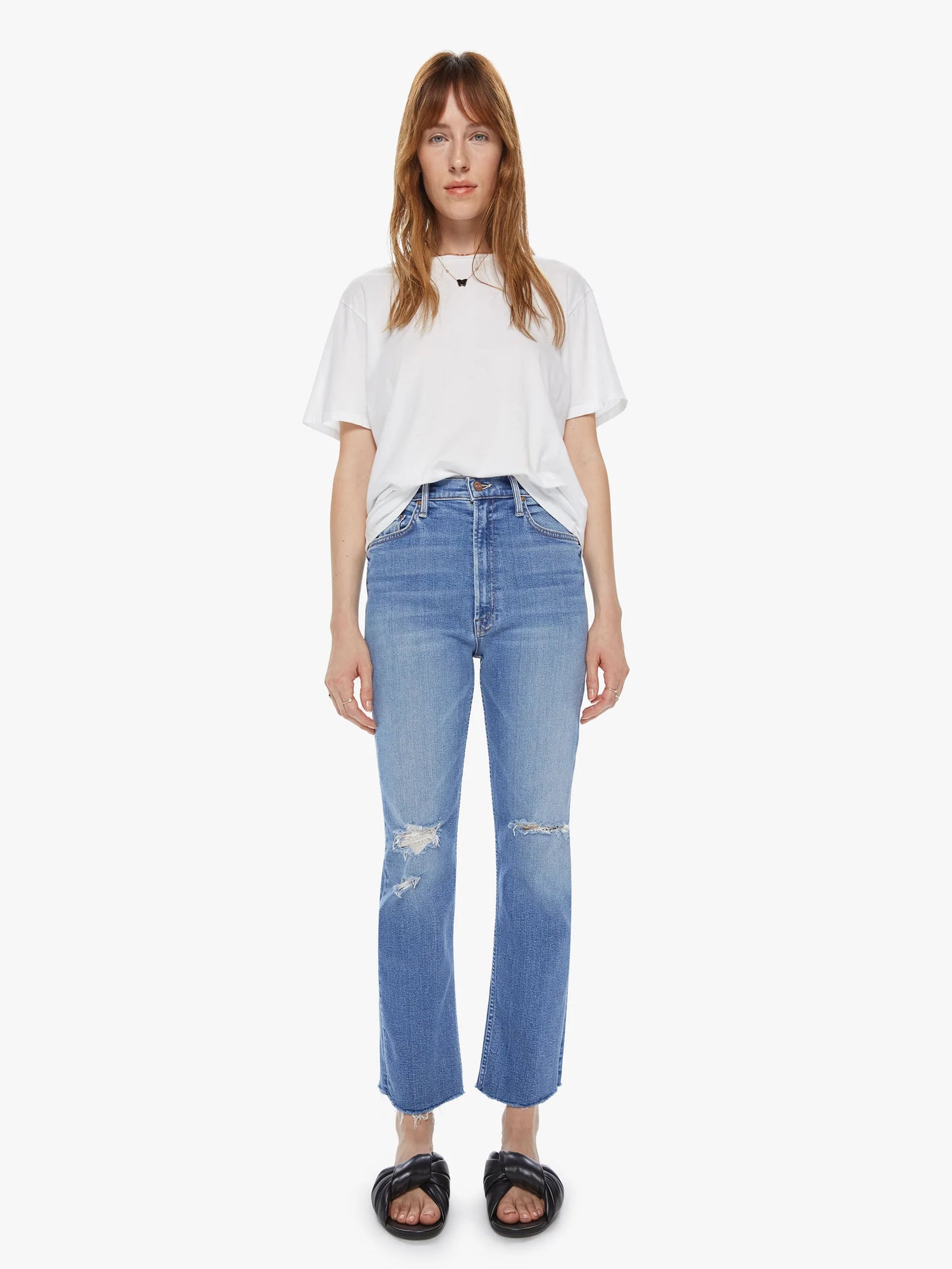 high waist rider ankle fray party like a pirate