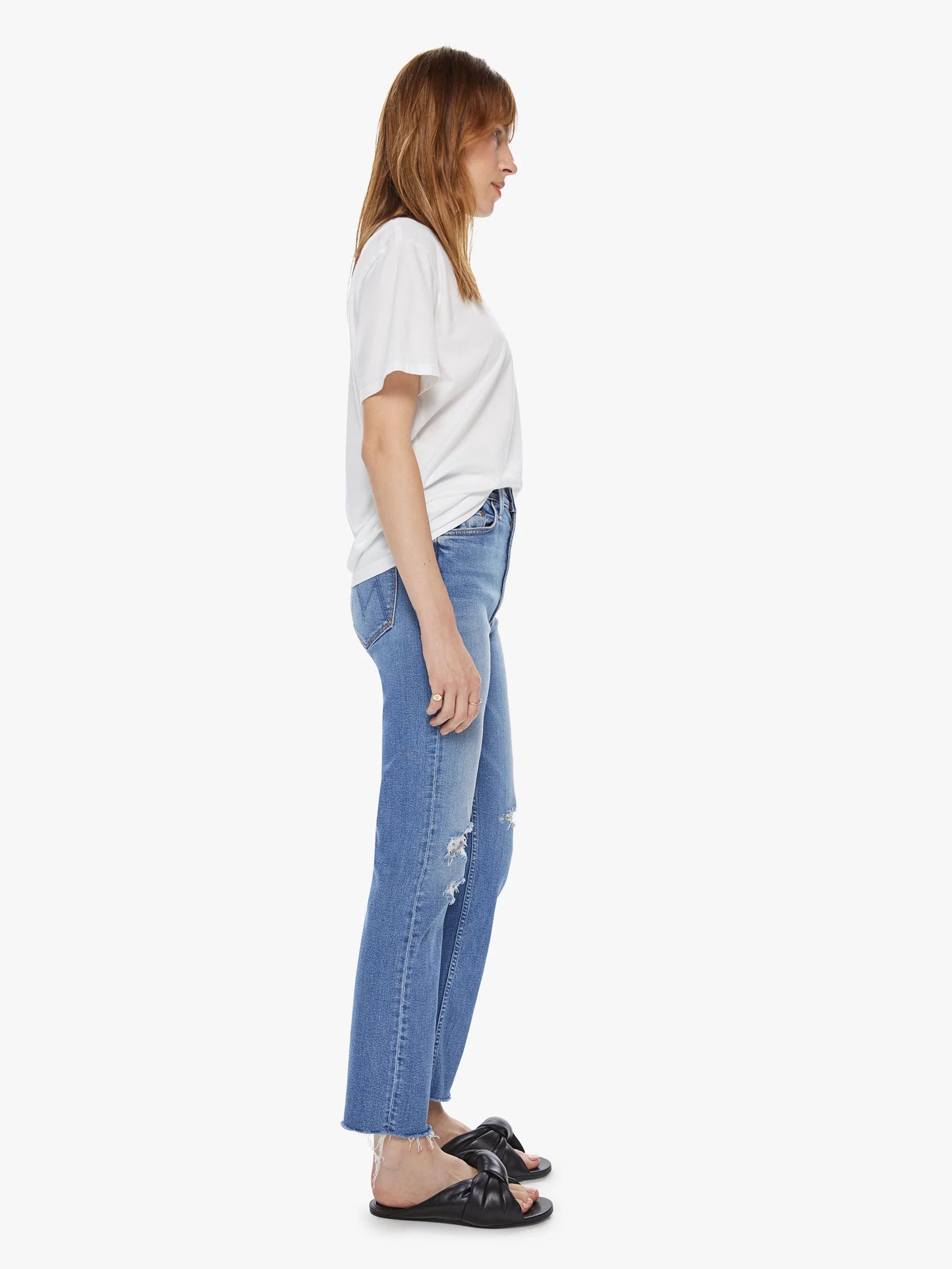 high waist rider ankle fray party like a pirate