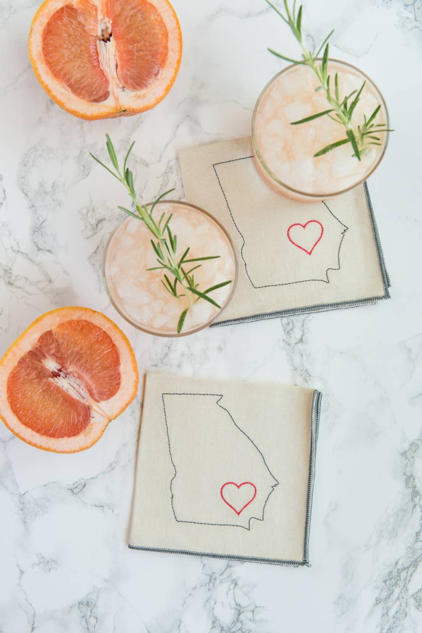 State Cocktail Napkins, set of four: Cocktail