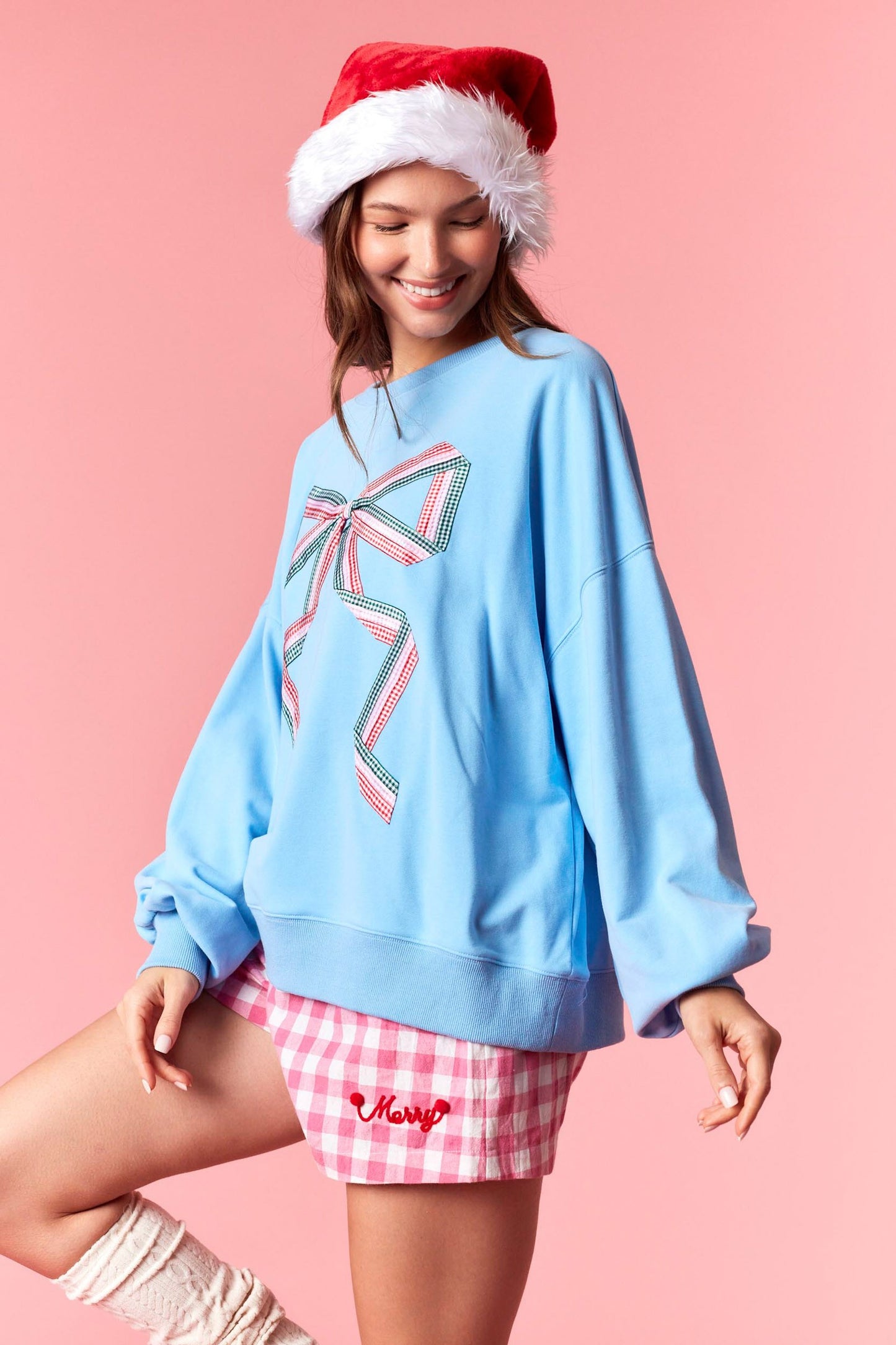 pearl bow sweatshirt
