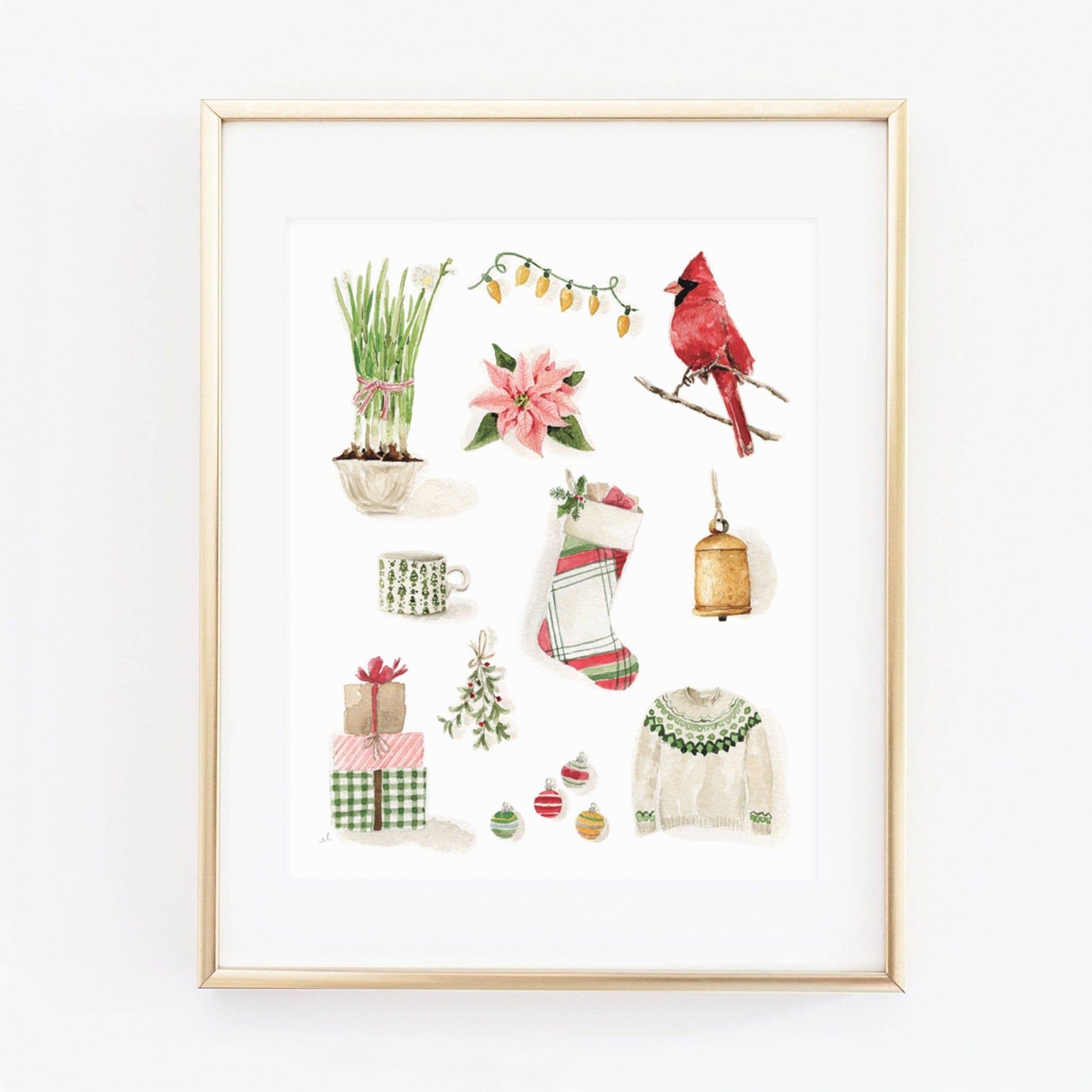 Classic christmas art print