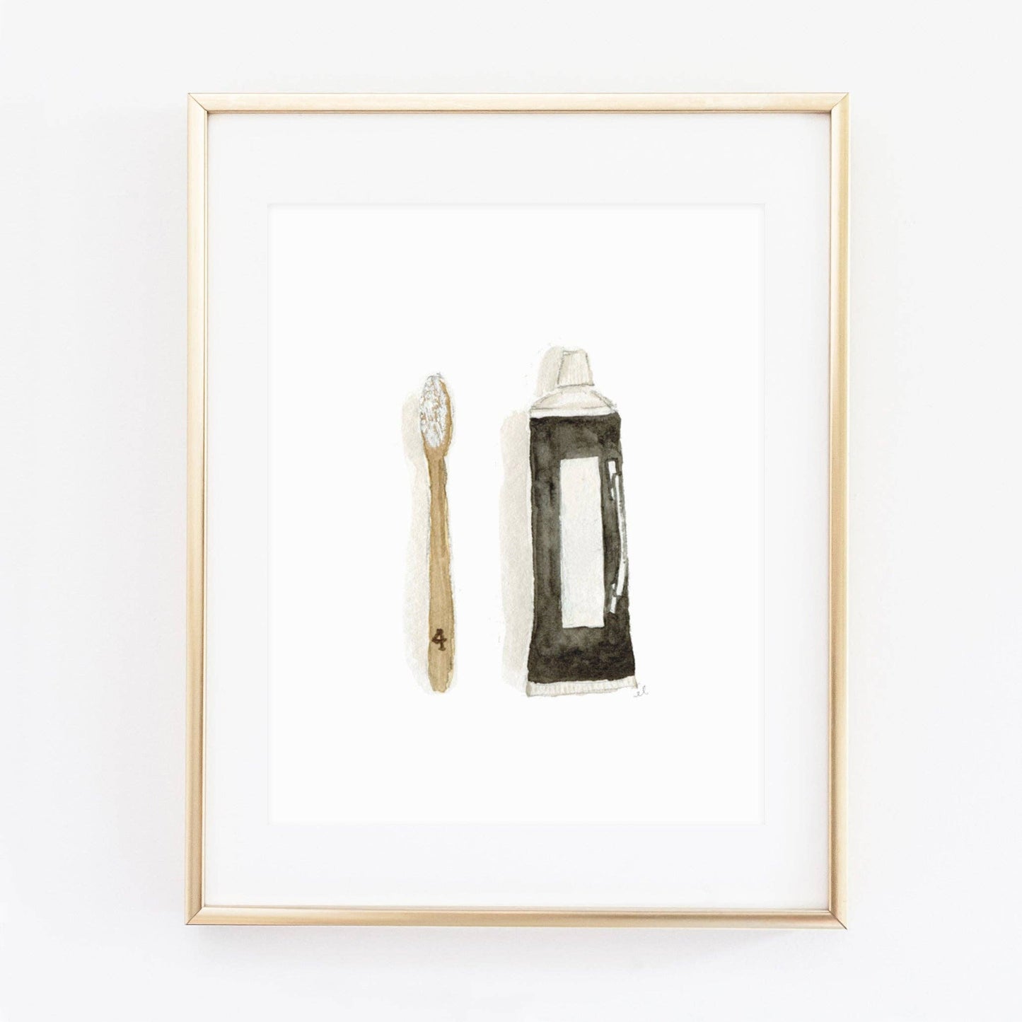 Toothbrush art print