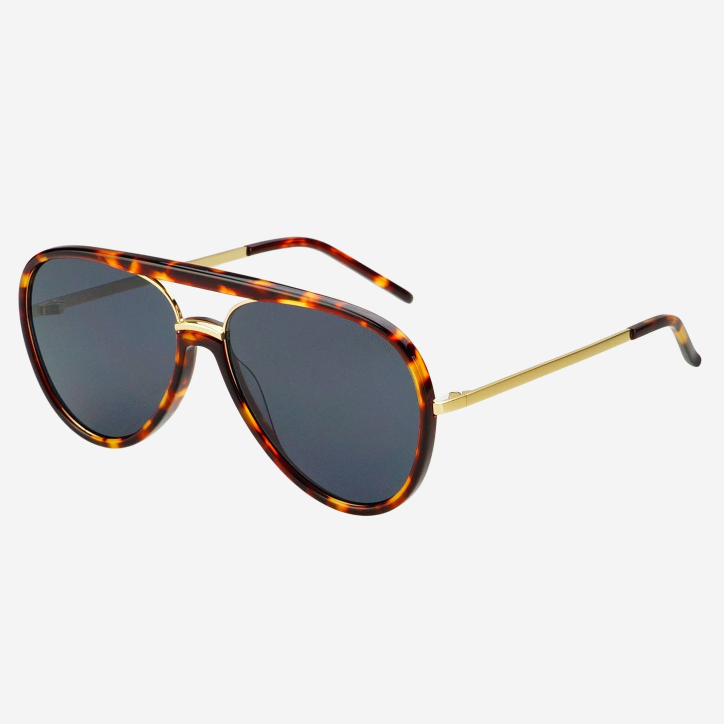 Shay Aviator Sunglasses tortoise gray