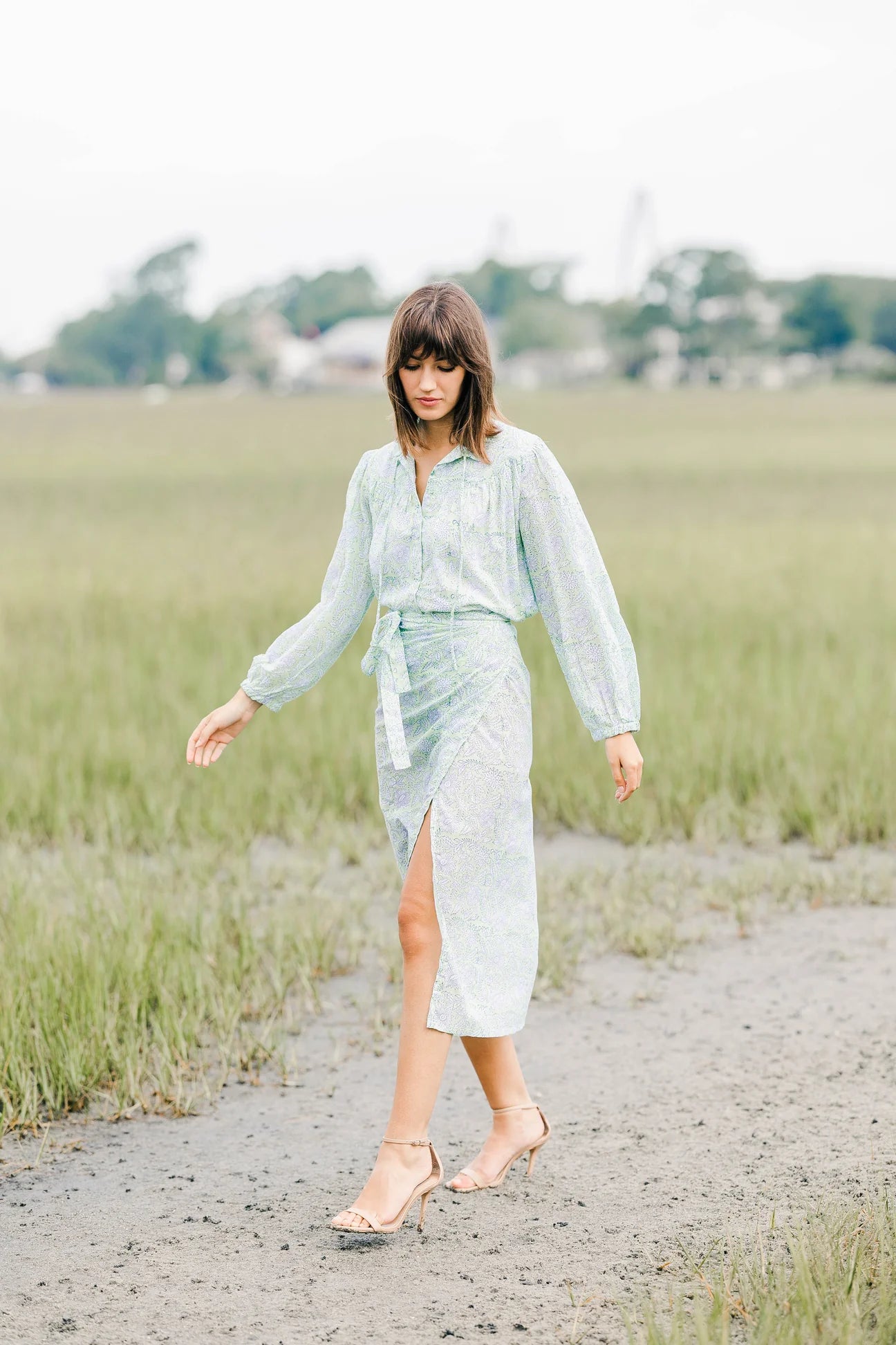 olive blouse mooonliight jade