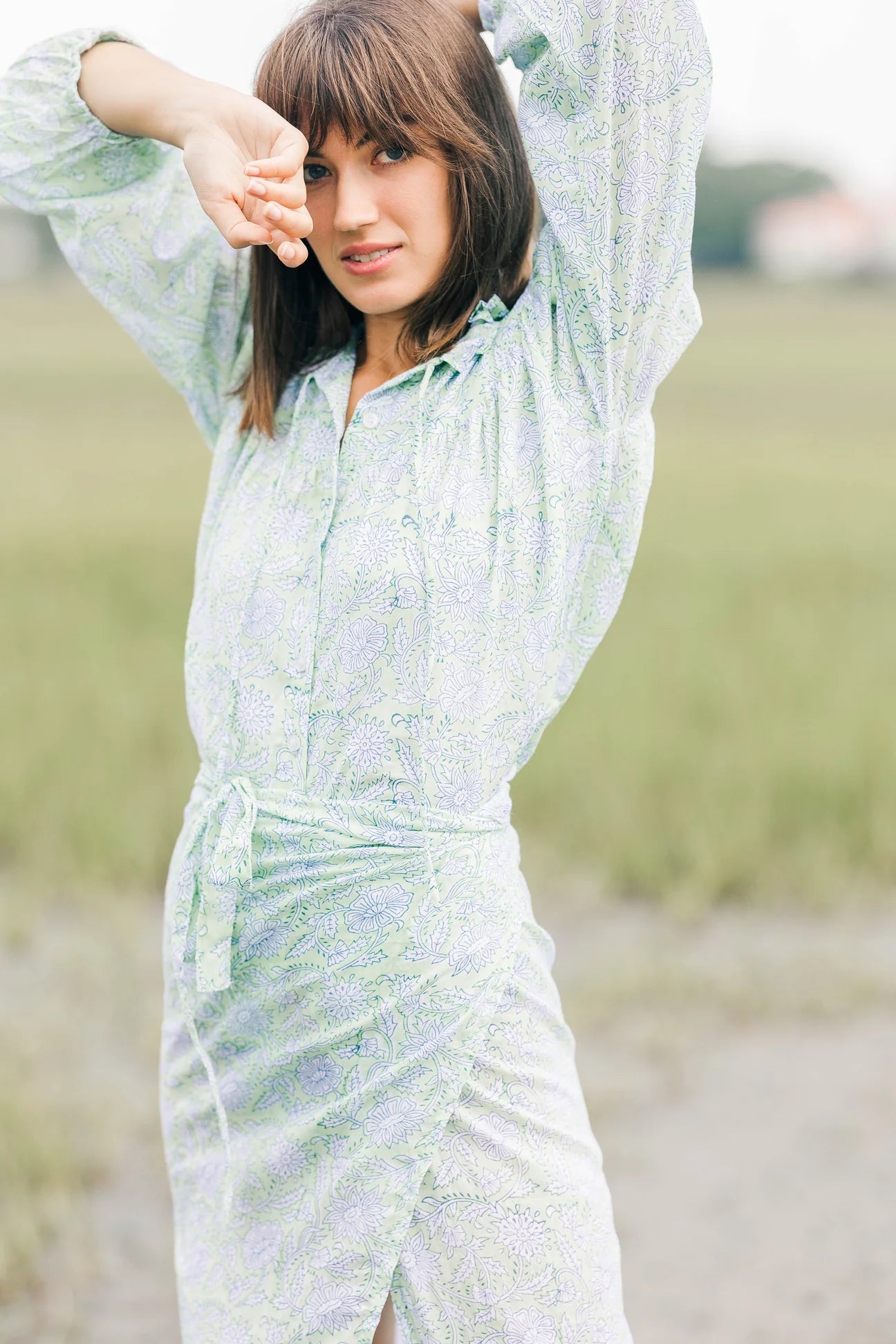 olive blouse mooonliight jade