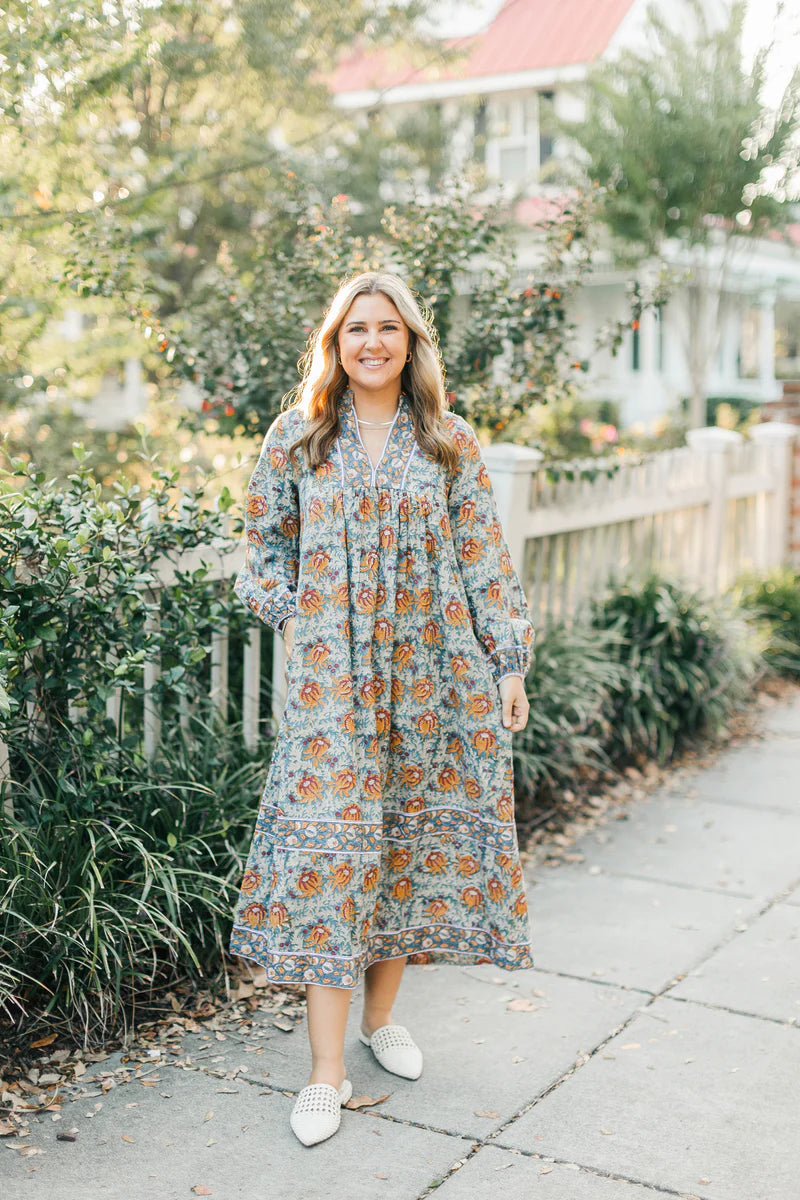 marigold dress toasted chestnut