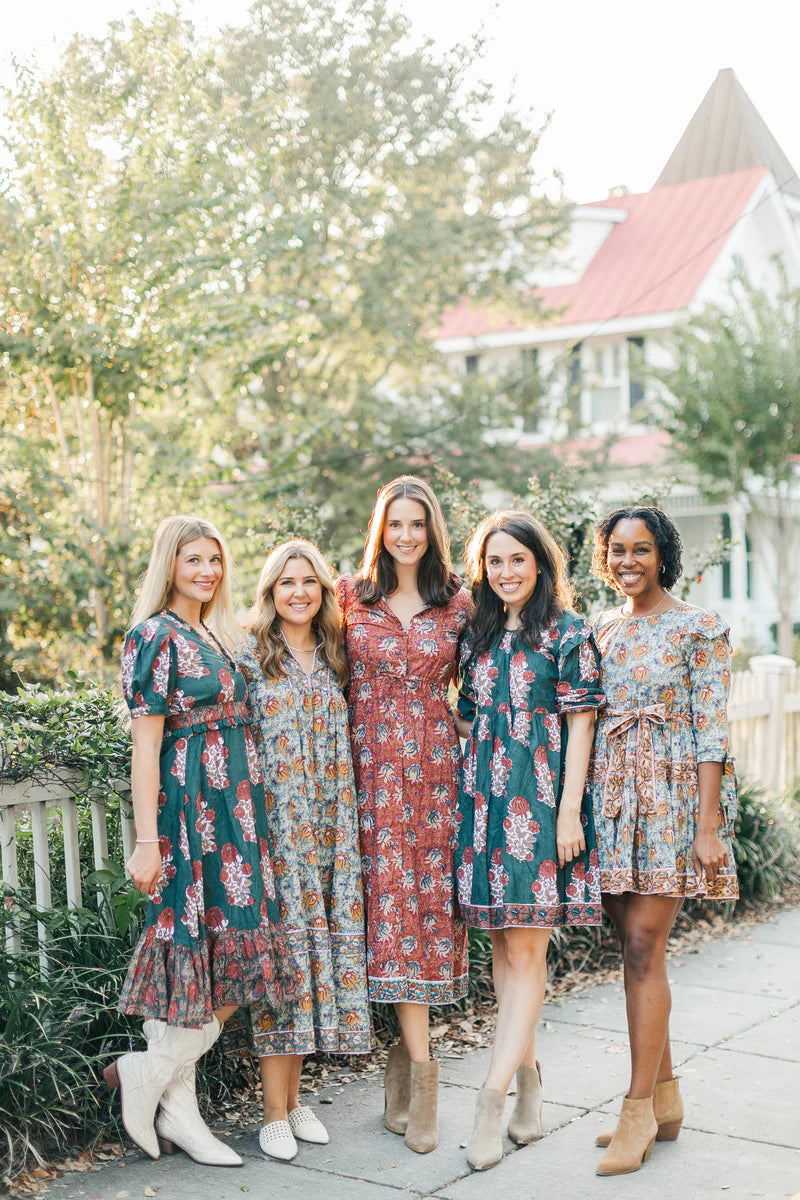 marigold dress toasted chestnut
