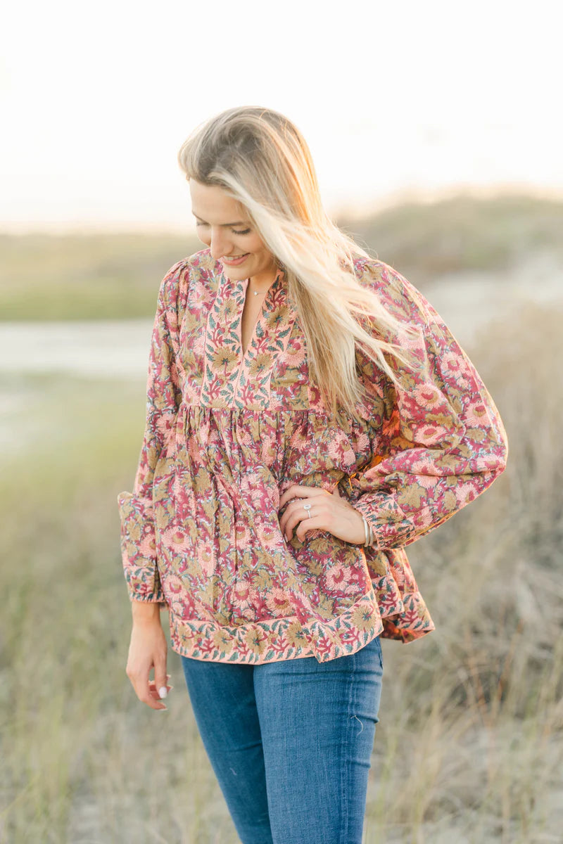 marigold blouse golden olive