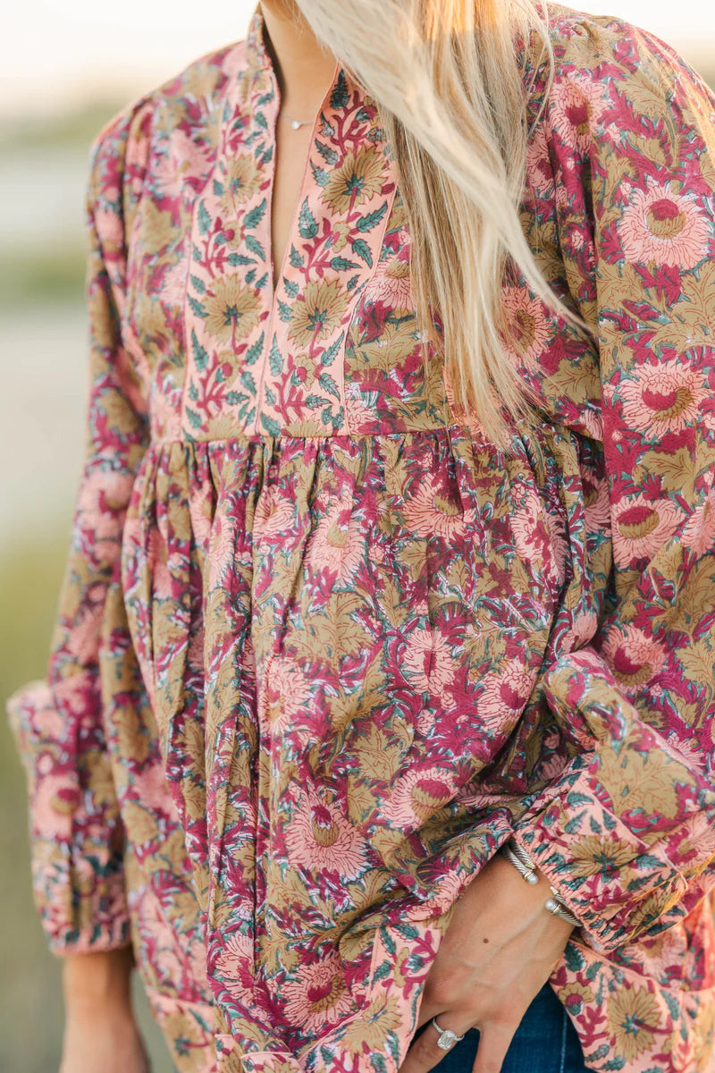 marigold blouse golden olive
