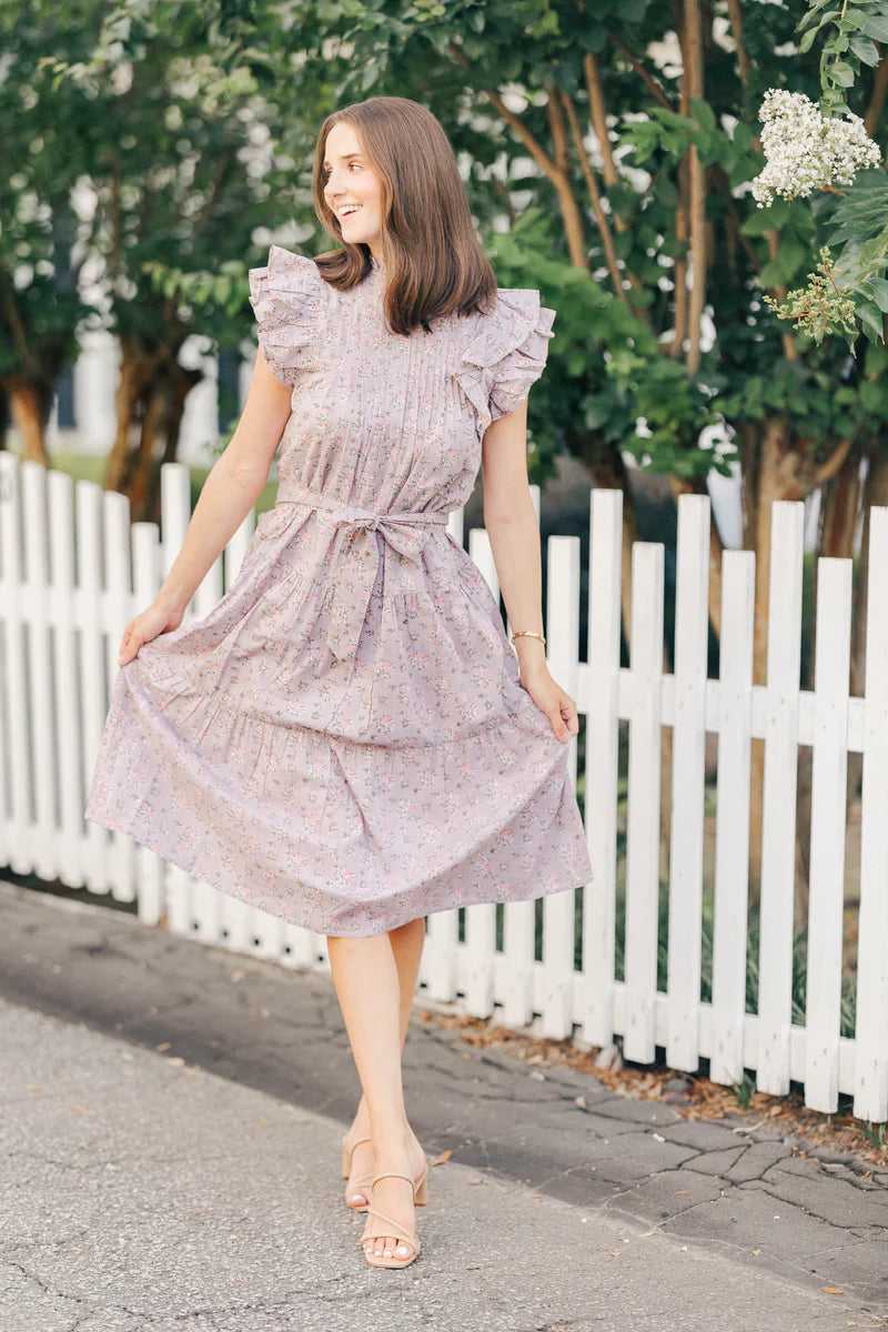 jasmine maxi dress gray lilac
