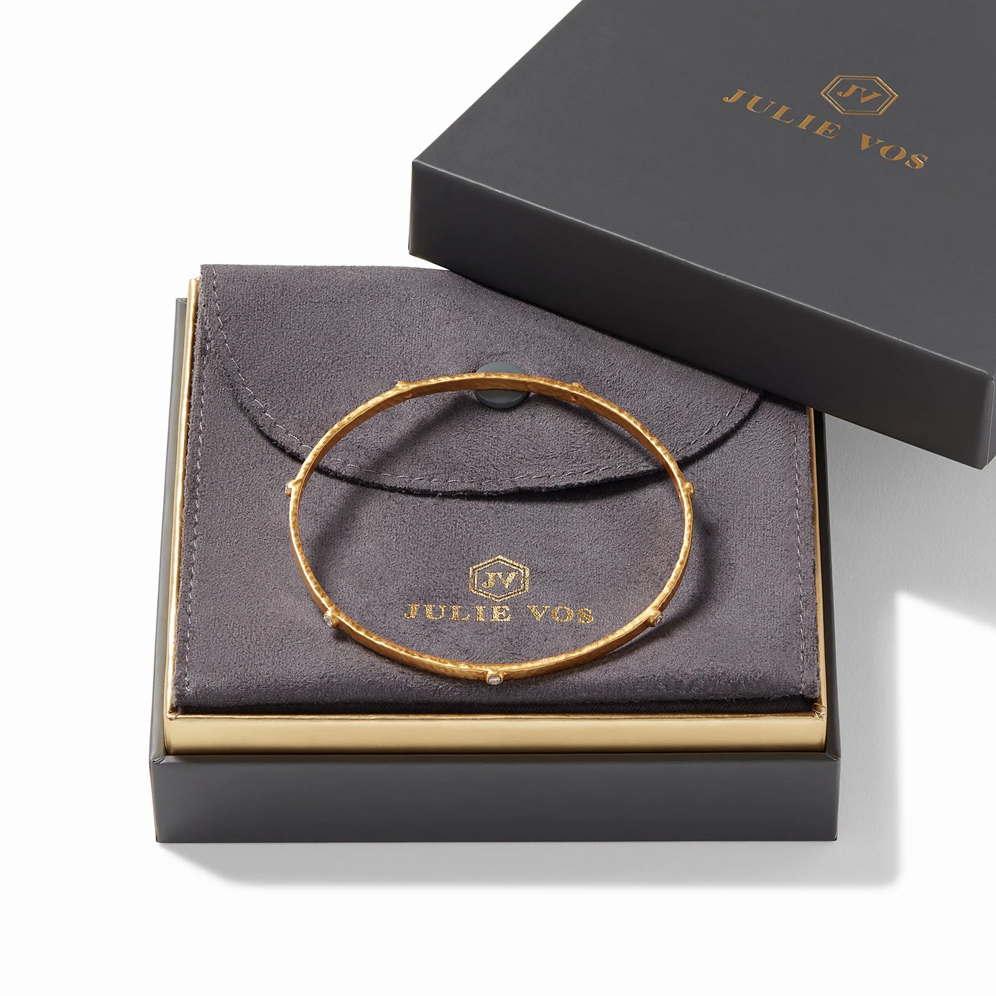 crescent stone bangle