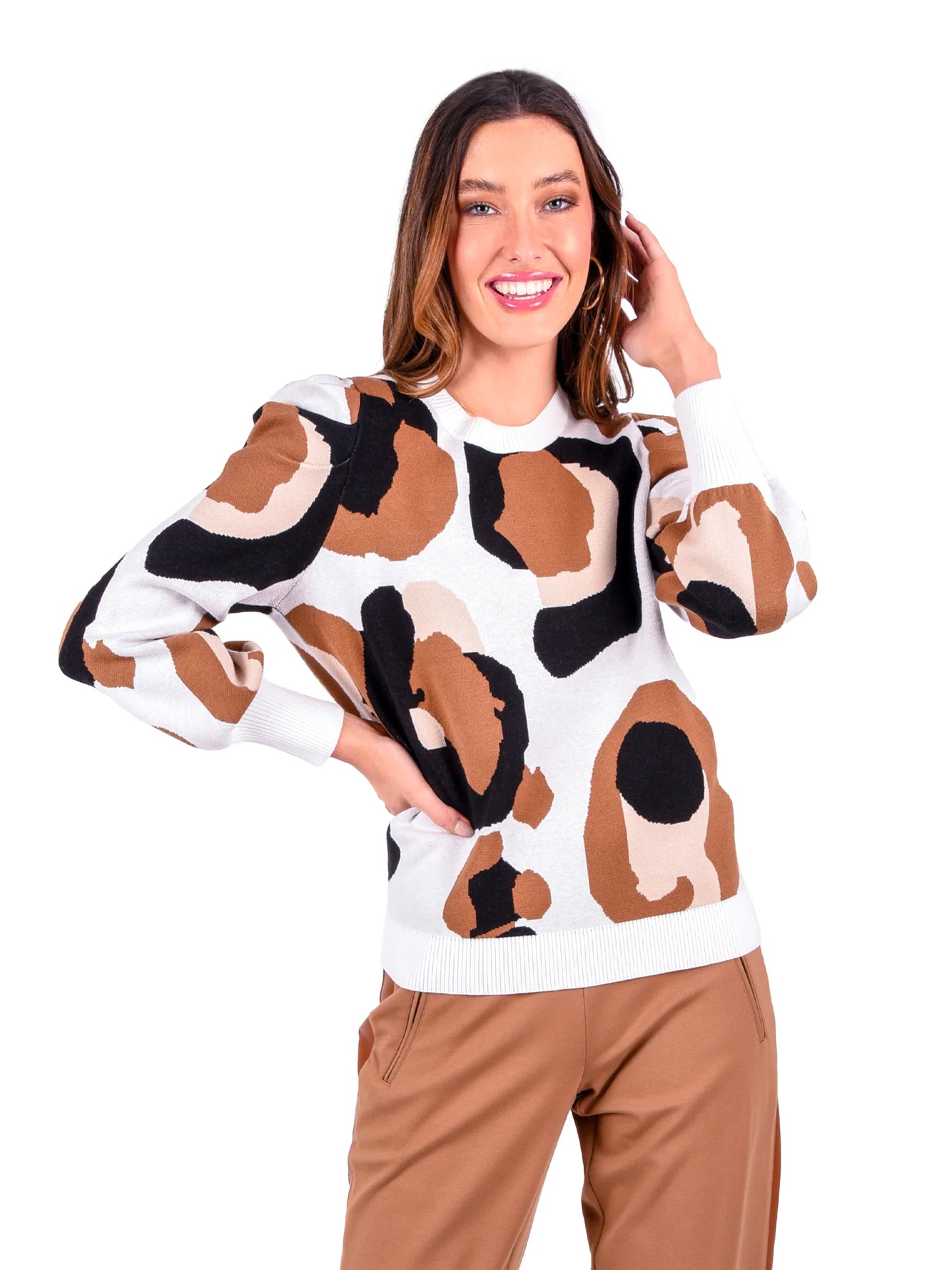 julia sweater classic spot cheetah