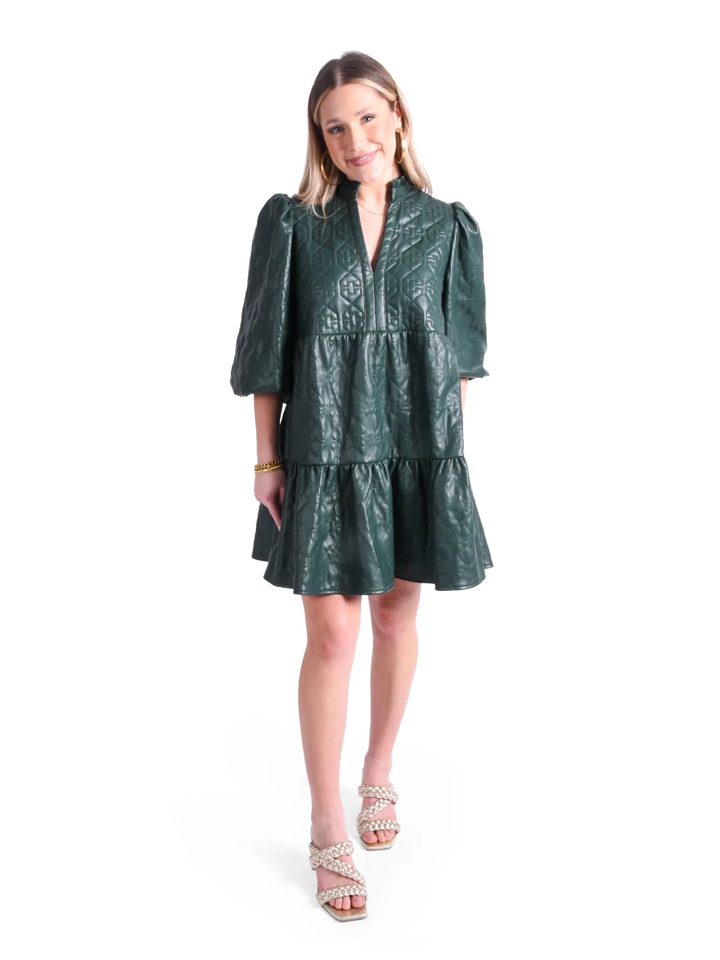 frankie dress scarab vegan leather