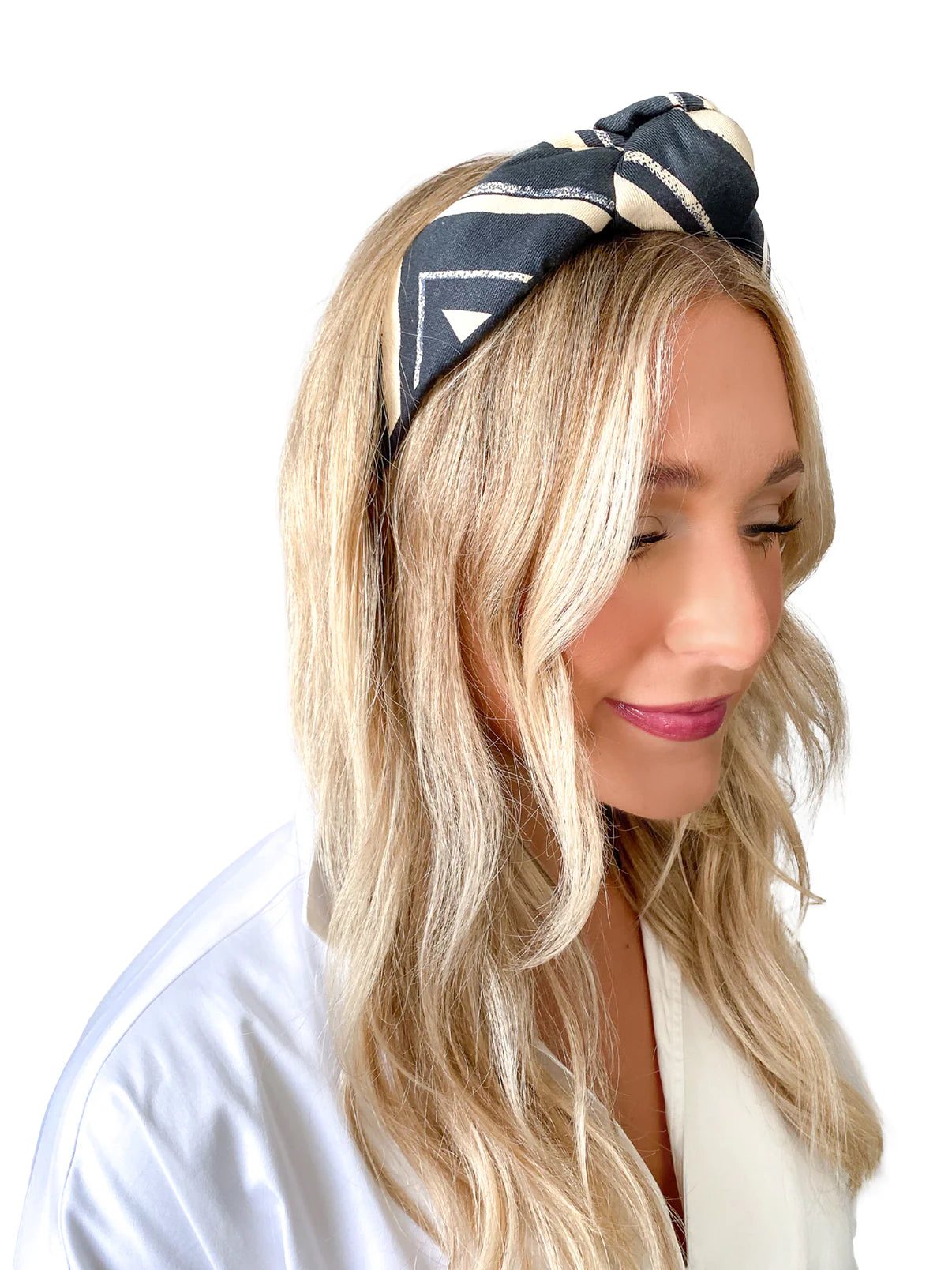 plaid noir headband