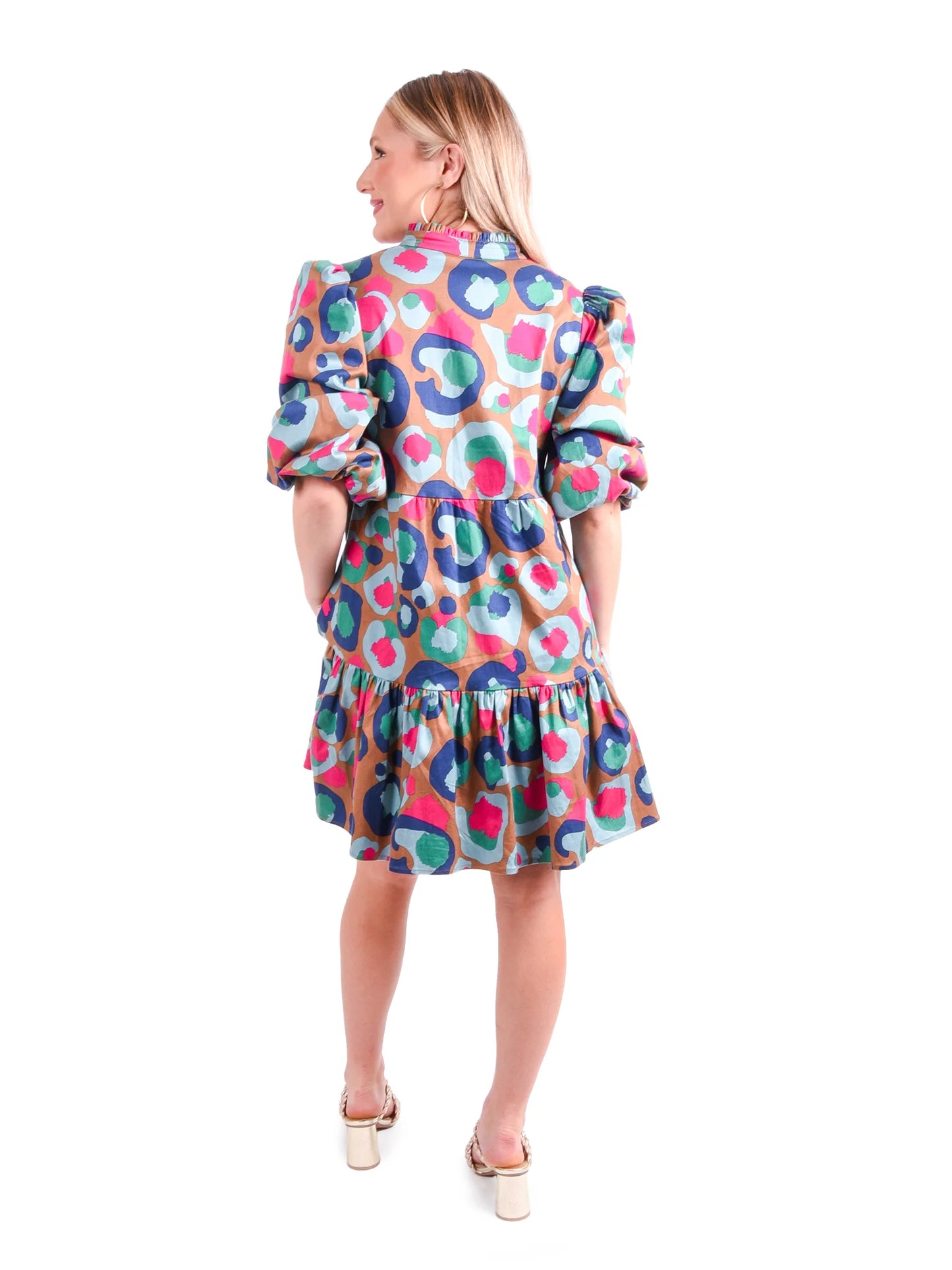 frankie dress meadowbrook spot cheetah