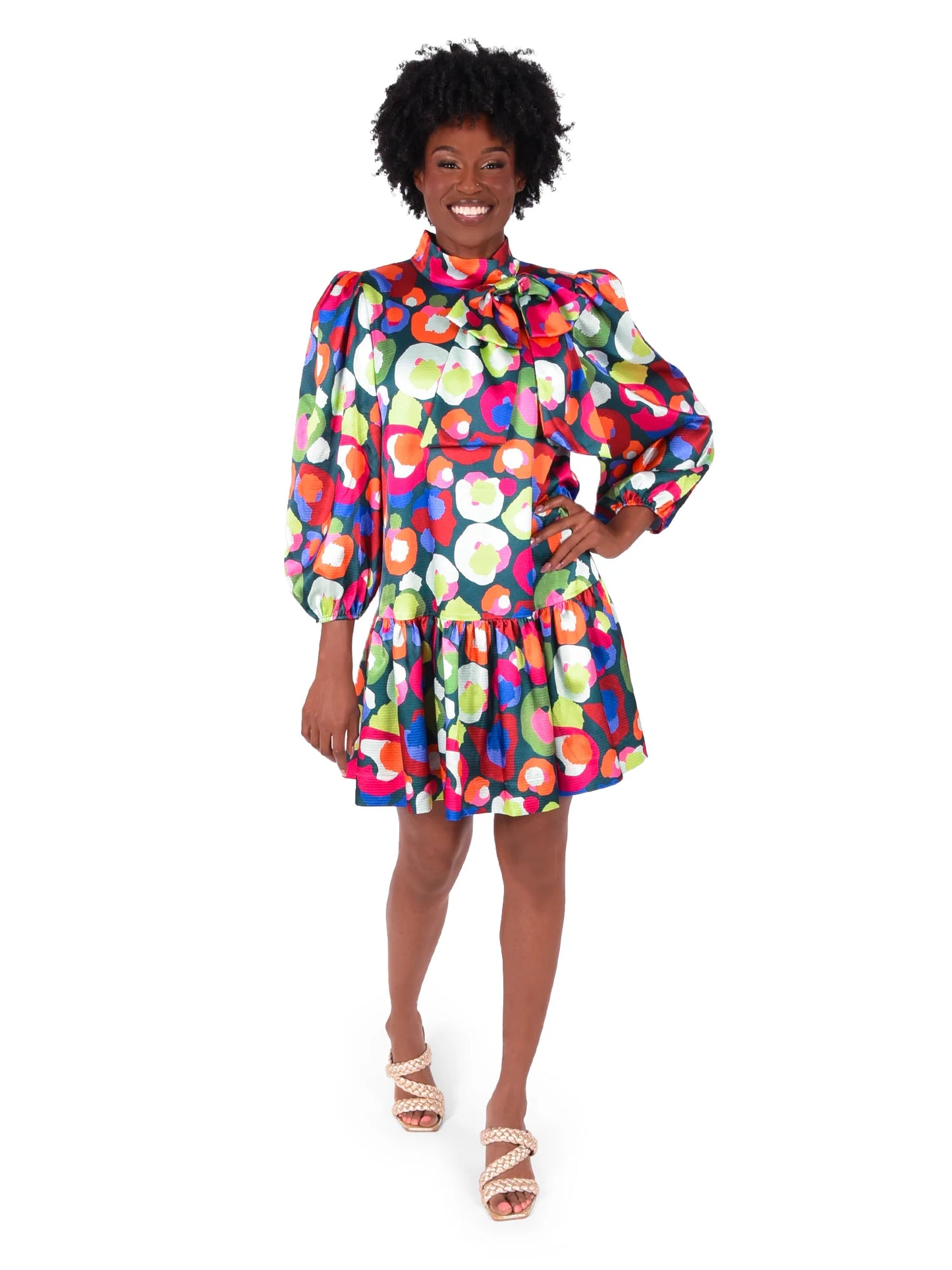 bella dress winter pop cheetah