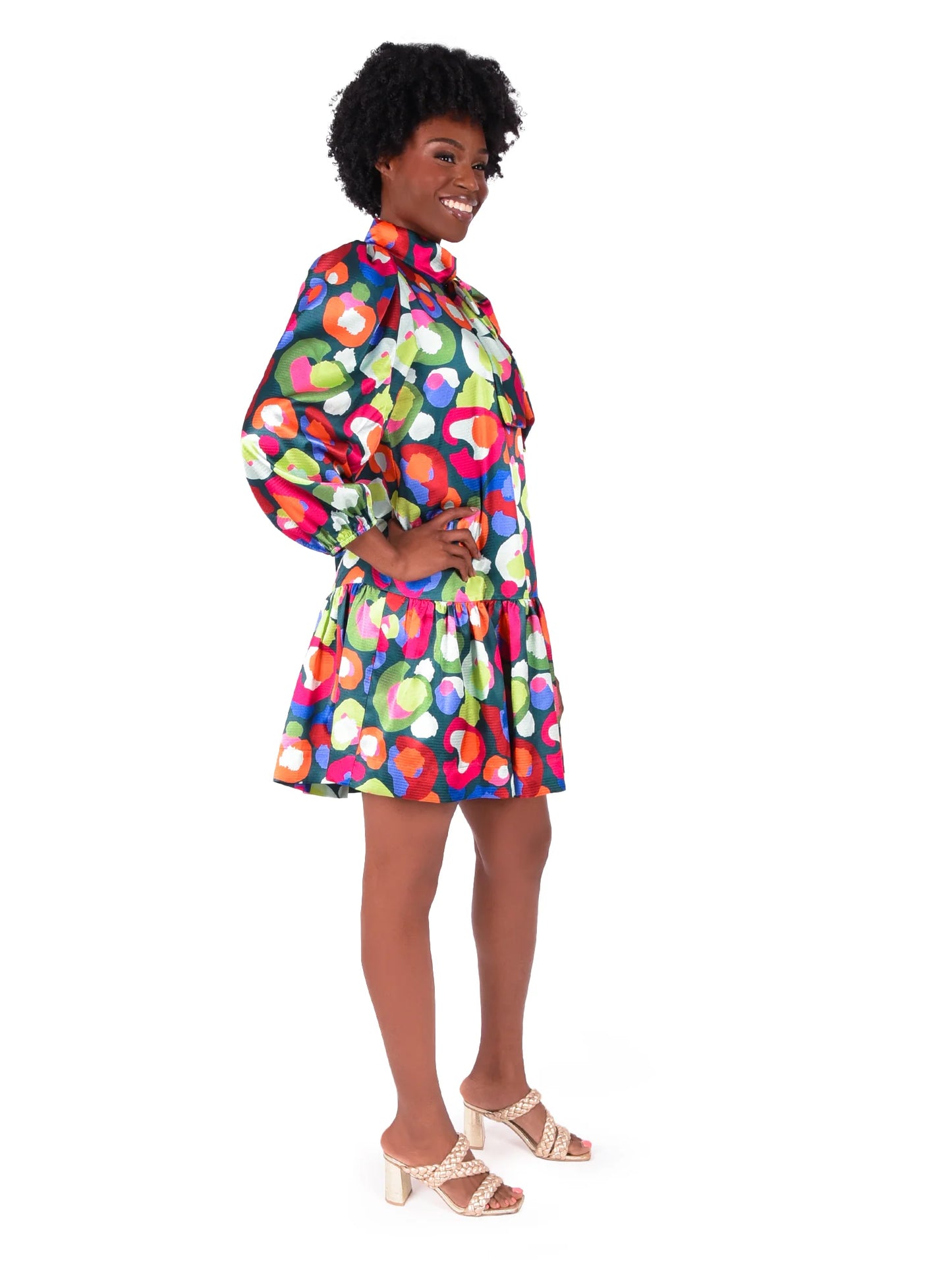 bella dress winter pop cheetah
