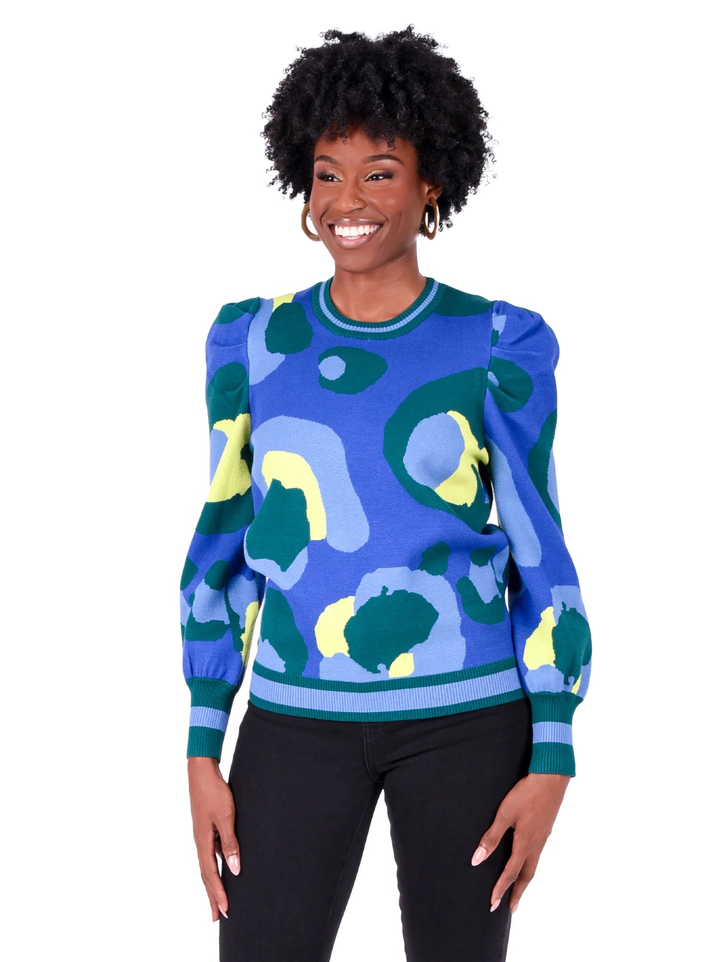 julia sweater winter pop cheetah