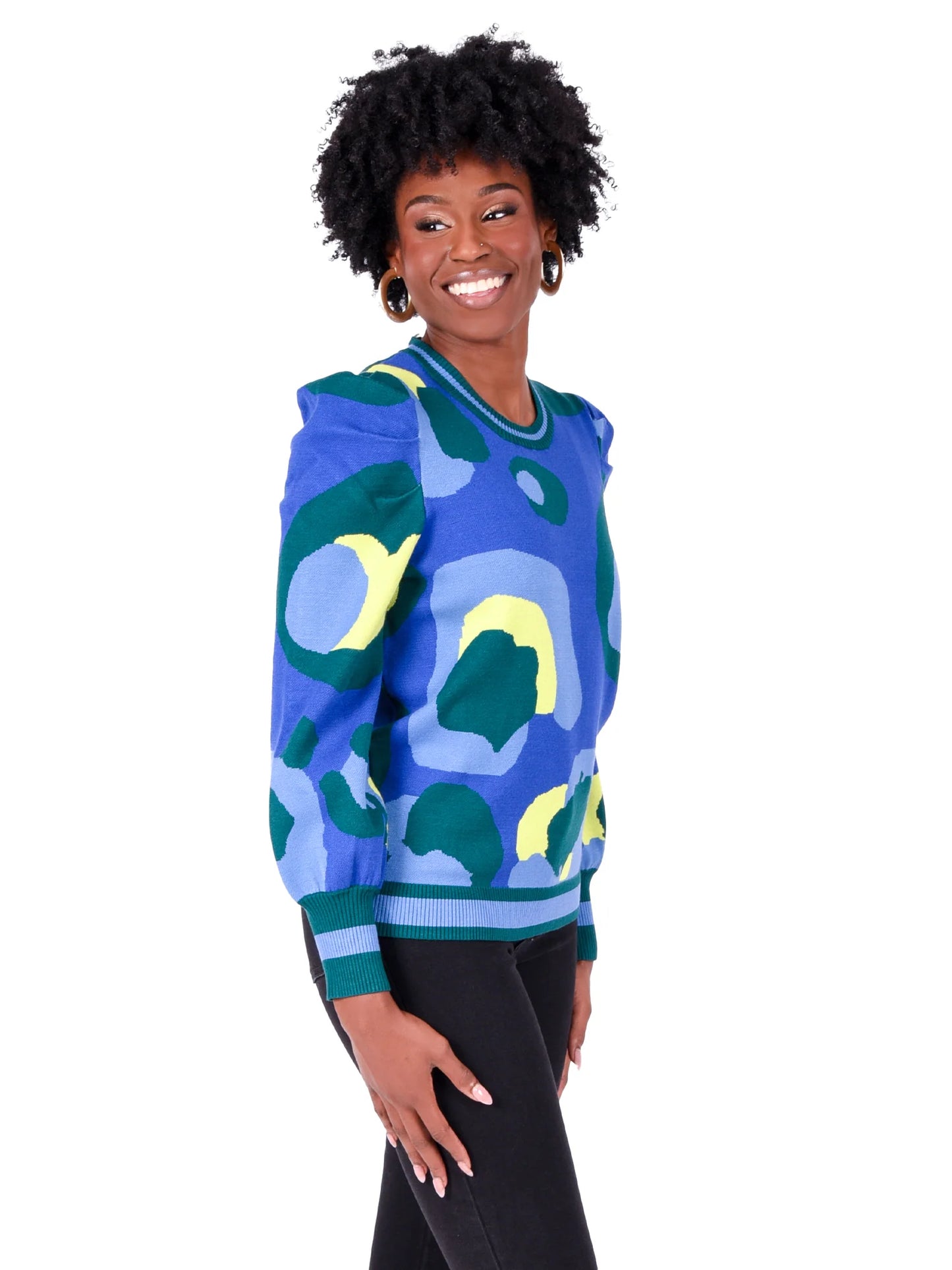 julia sweater winter pop cheetah