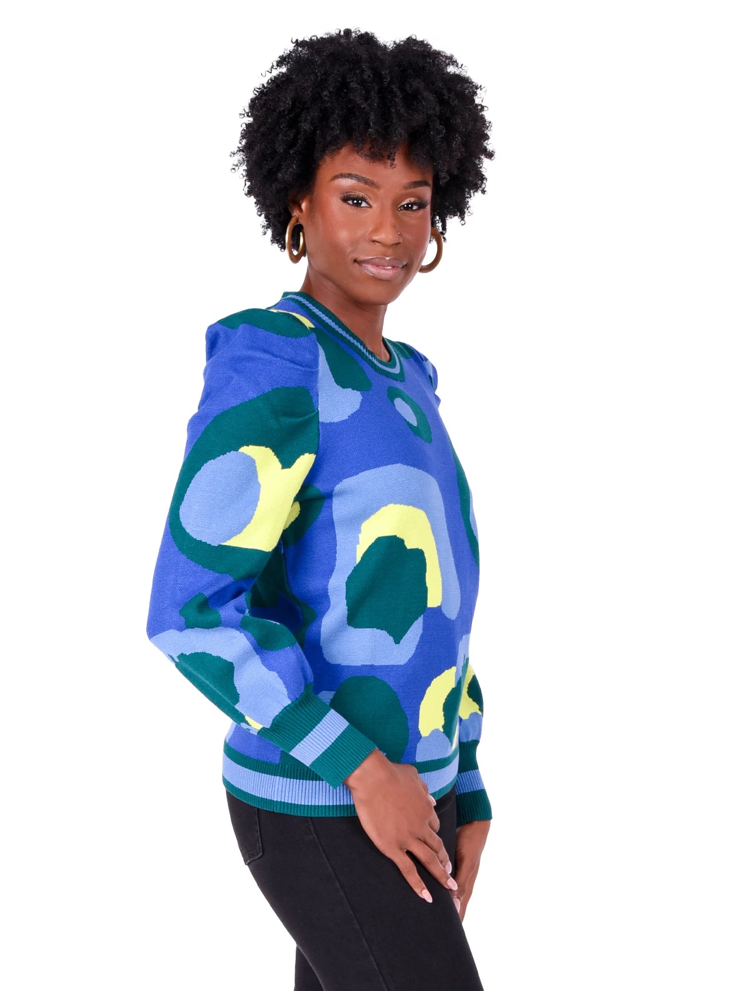 julia sweater winter pop cheetah