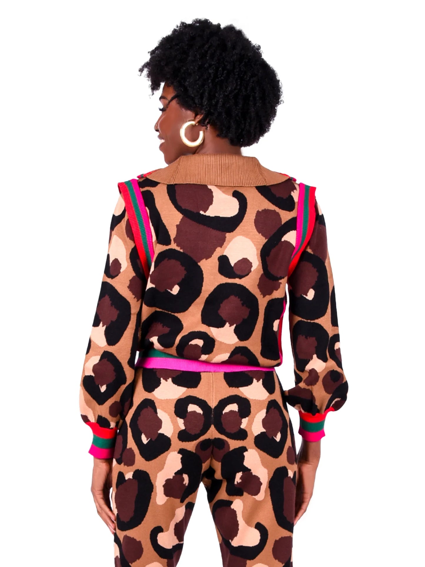 poppy pullover sweater cocoa spot cheetah