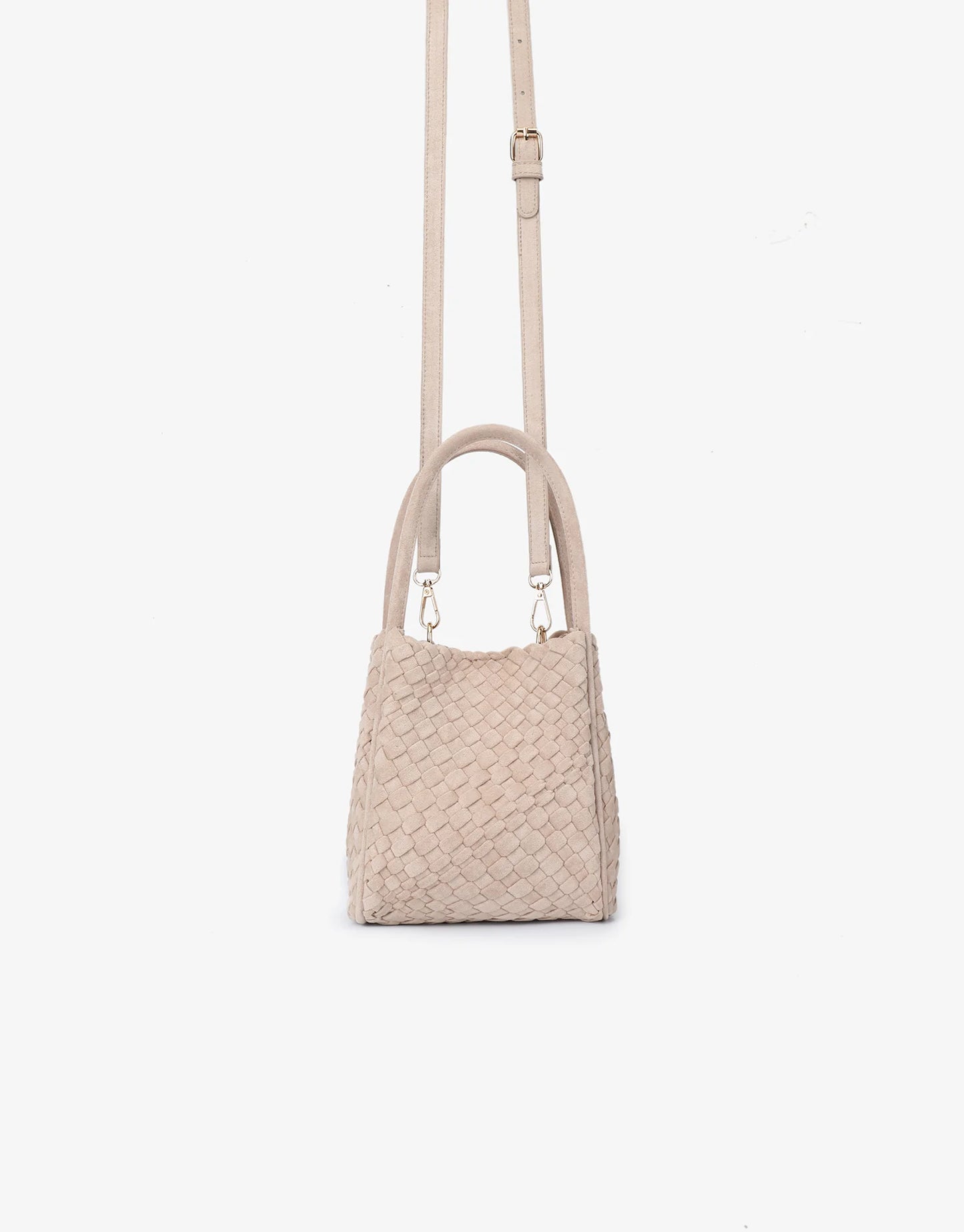 hollace mini tote woven faux suede foundation