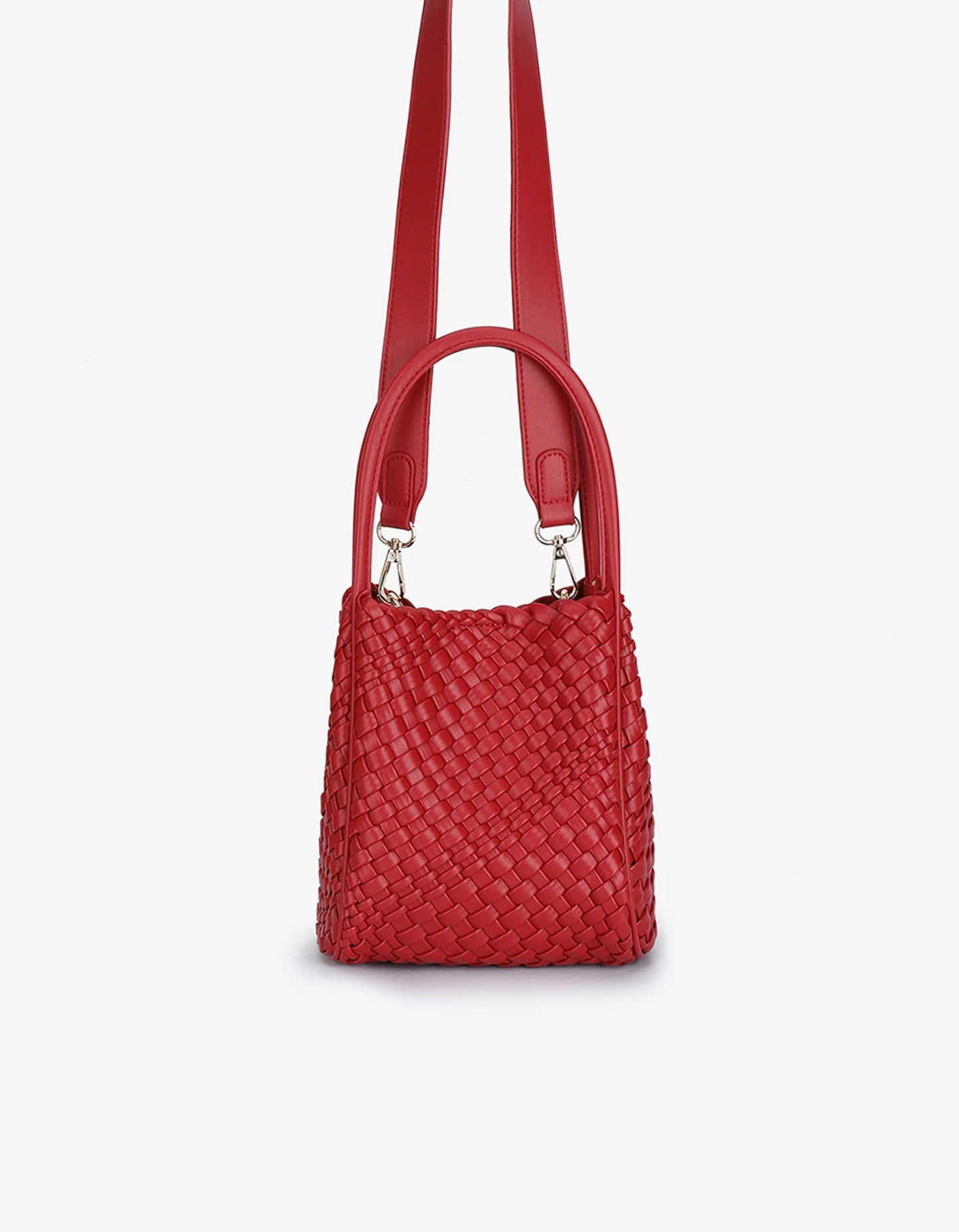 hollace mini tote woven red