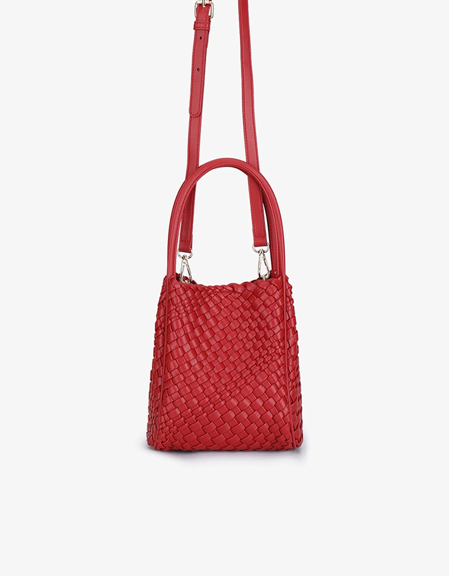 hollace mini tote woven red