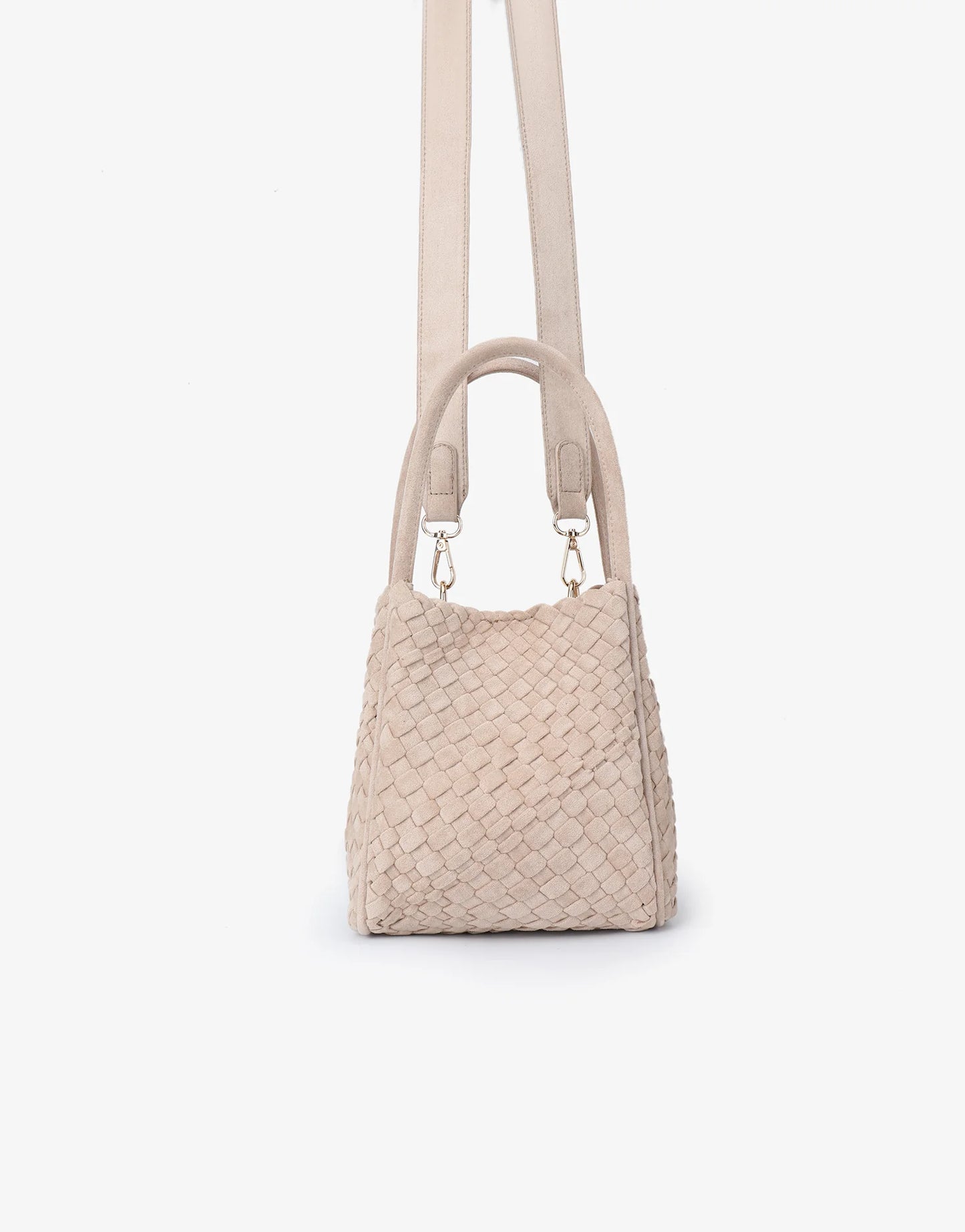 hollace mini tote woven faux suede foundation