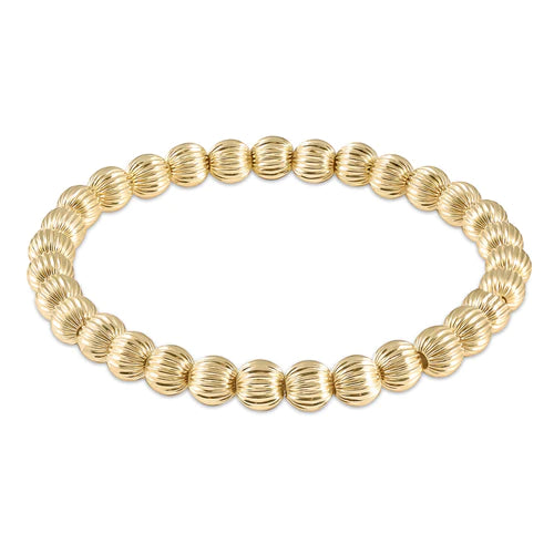 dignity gold 6mm bead bracelet