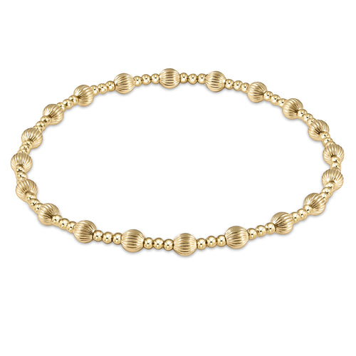 classic sincerity pattern 4mm bead bracelet gold