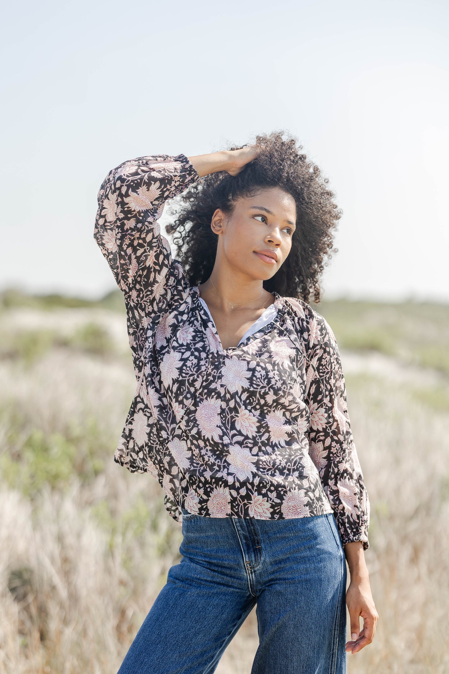 olive blouse ganache