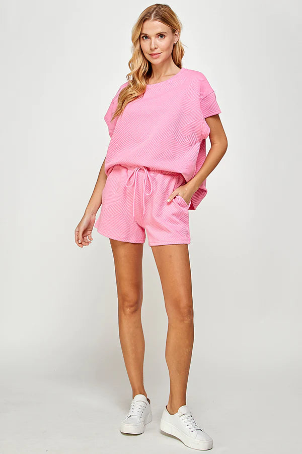 hamptons textured knit shorts