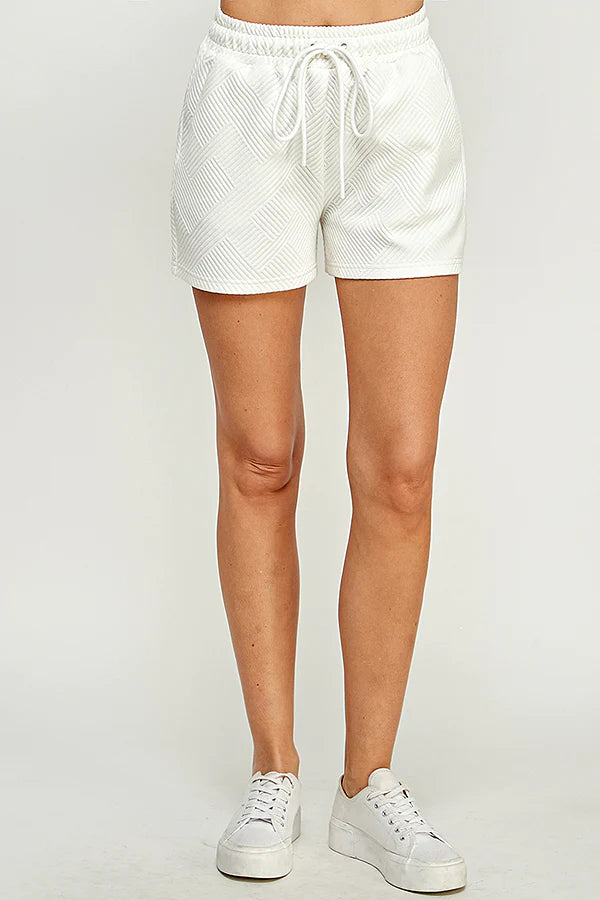 hamptons textured knit shorts