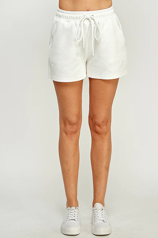 hamptons textured knit shorts