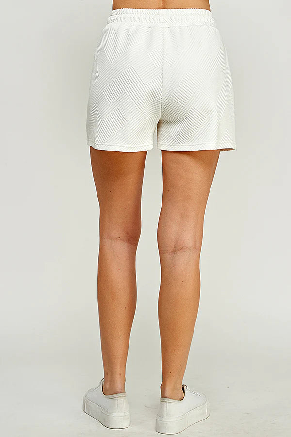 hamptons textured knit shorts