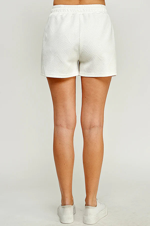 hamptons textured knit shorts