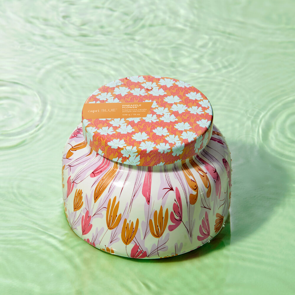 pineapple flower pattern play 19 oz jar
