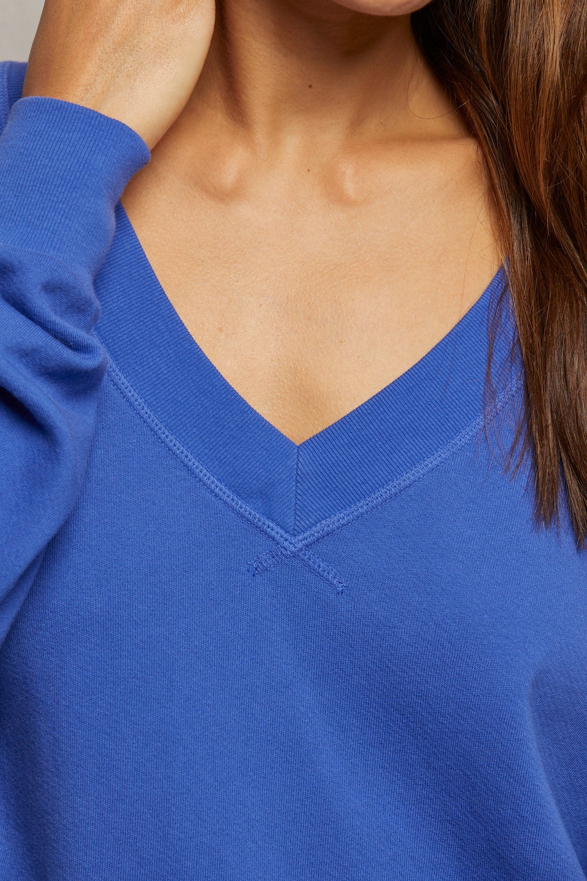 sinead vneck sweatshirt violet blue
