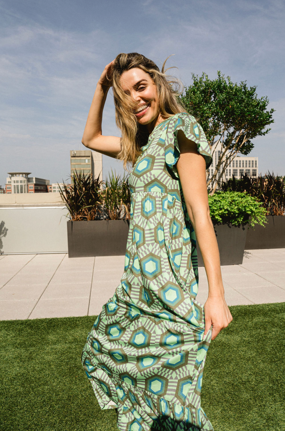 jenny geo dress