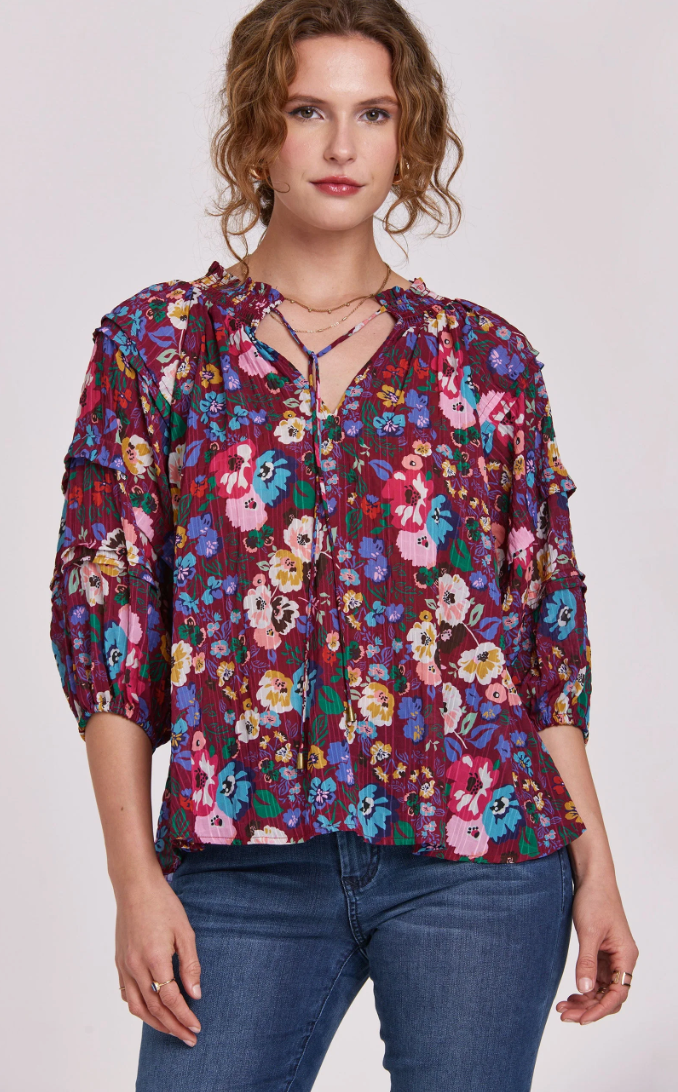 tika smocked top terrance blooms