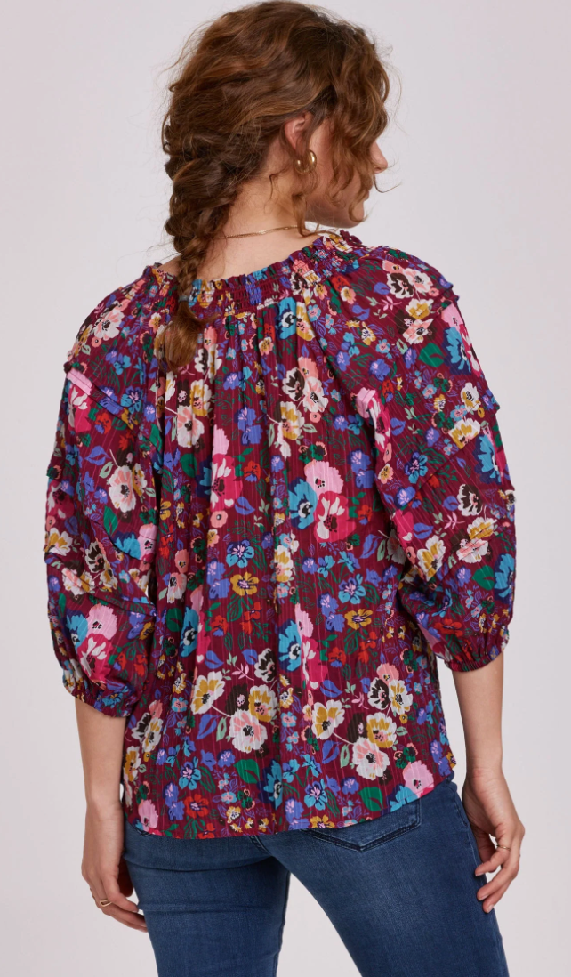 tika smocked top terrance blooms