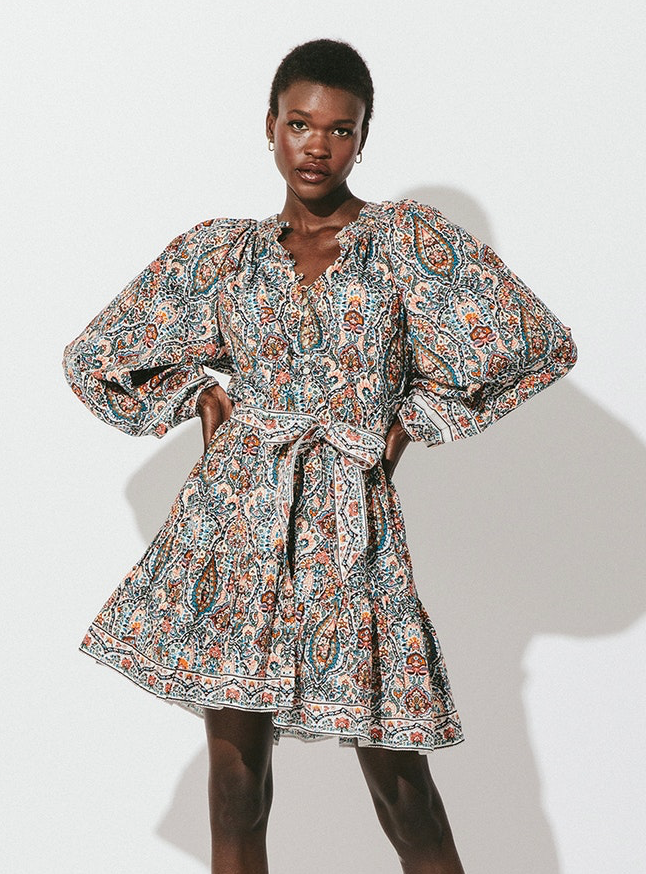 gabriela printed mini dress