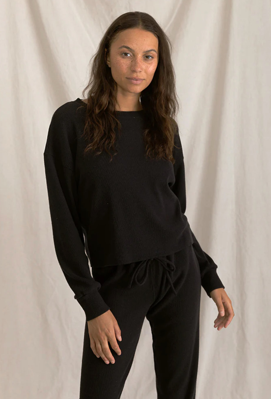 isla cozy ribbed pullover
