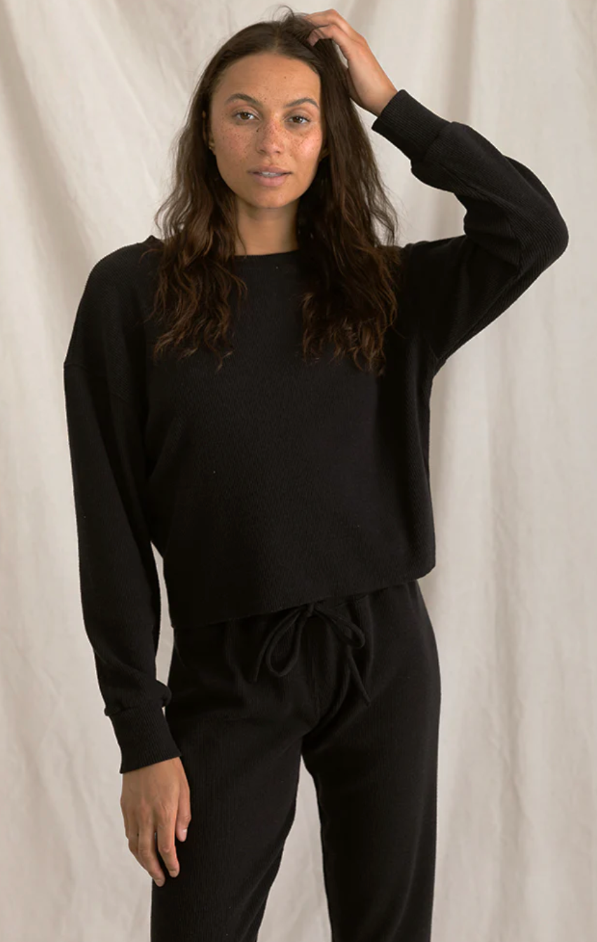 isla cozy ribbed pullover