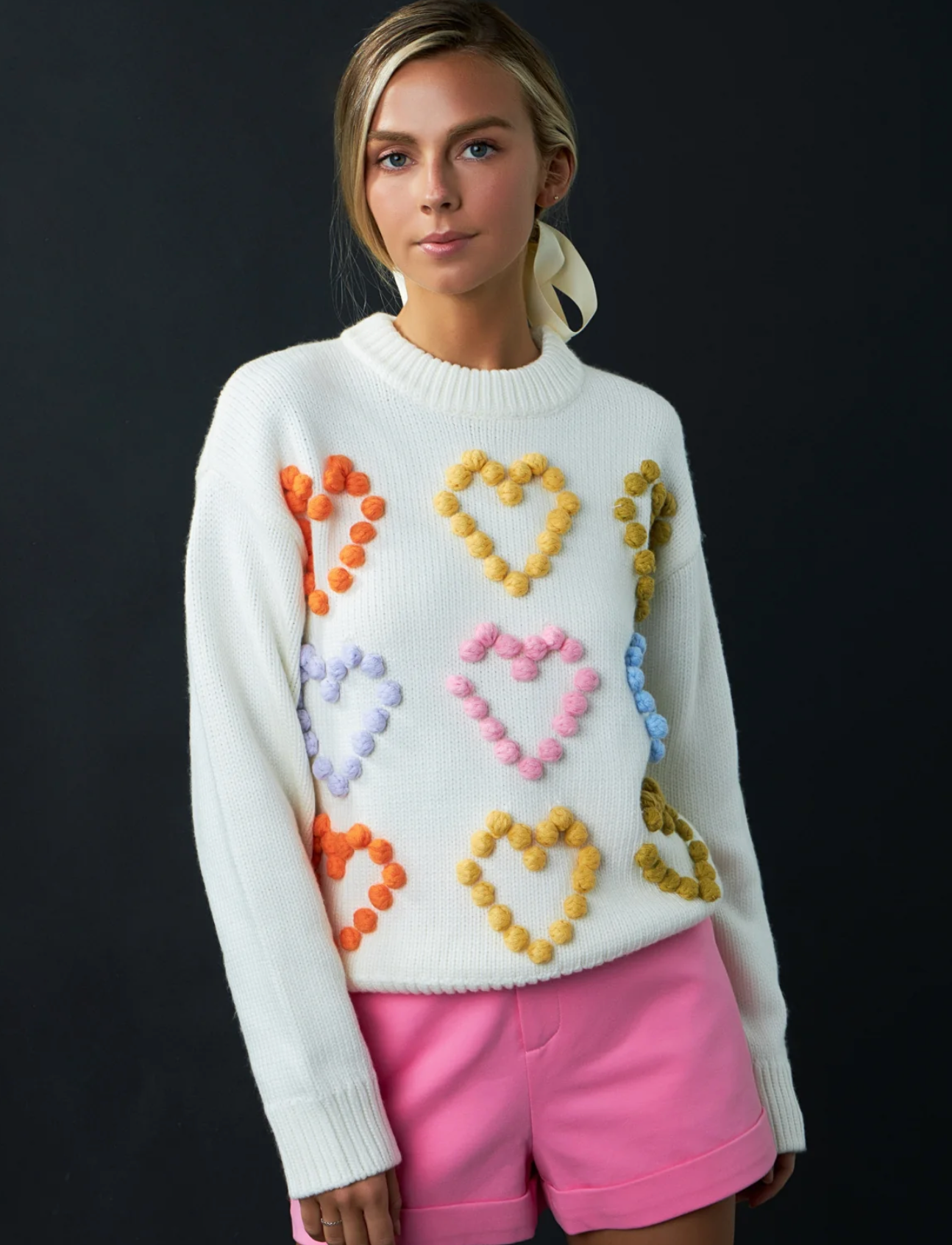 Pom 2025 heart sweater