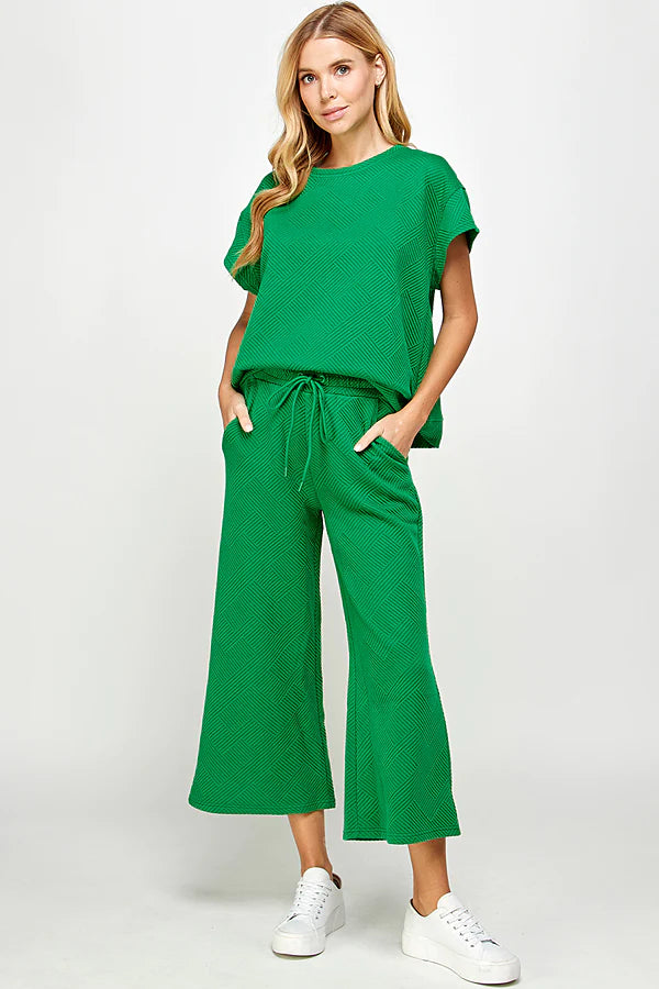 hamptons textured knit short sleeve top
