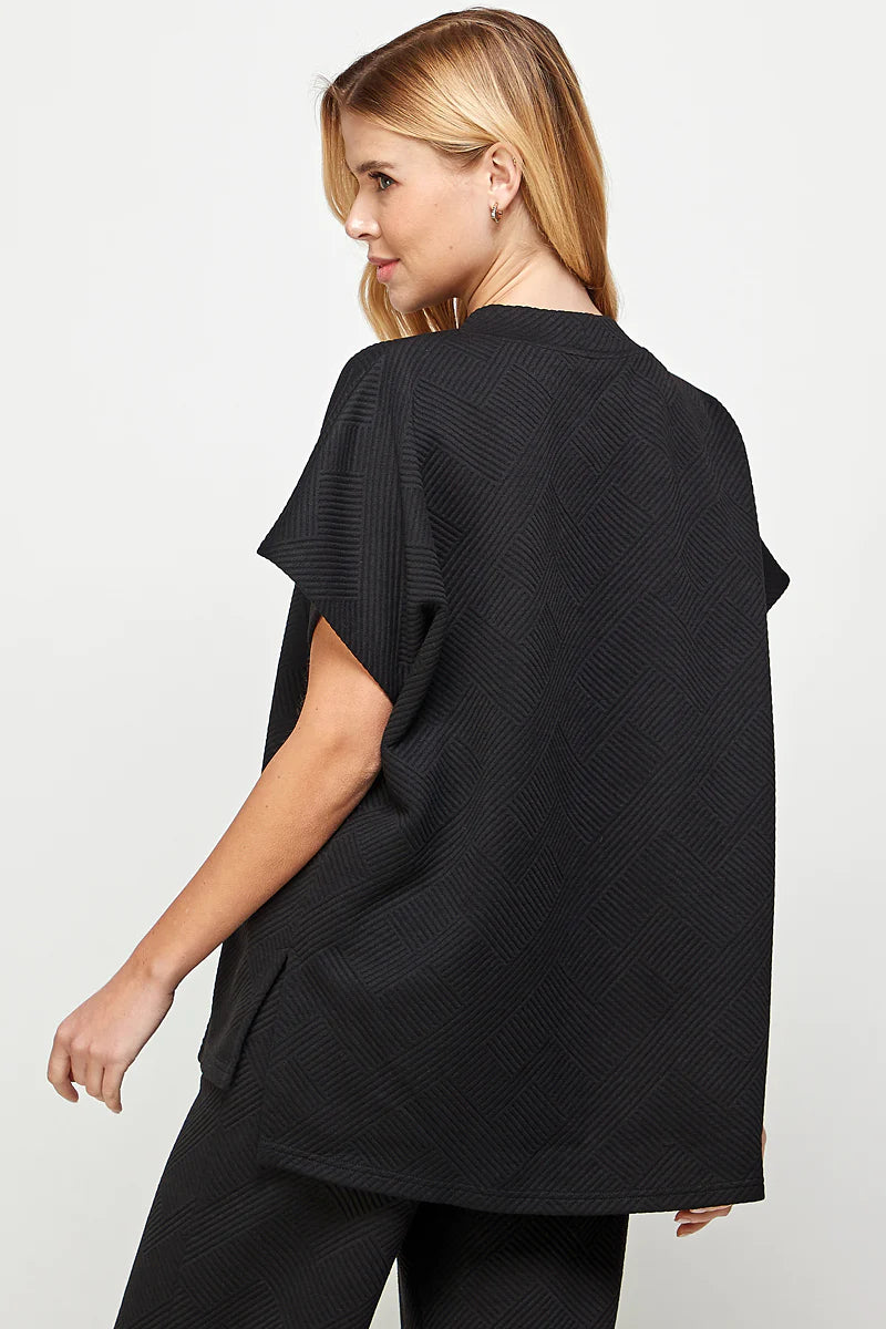 hamptons textured knit tunic tee